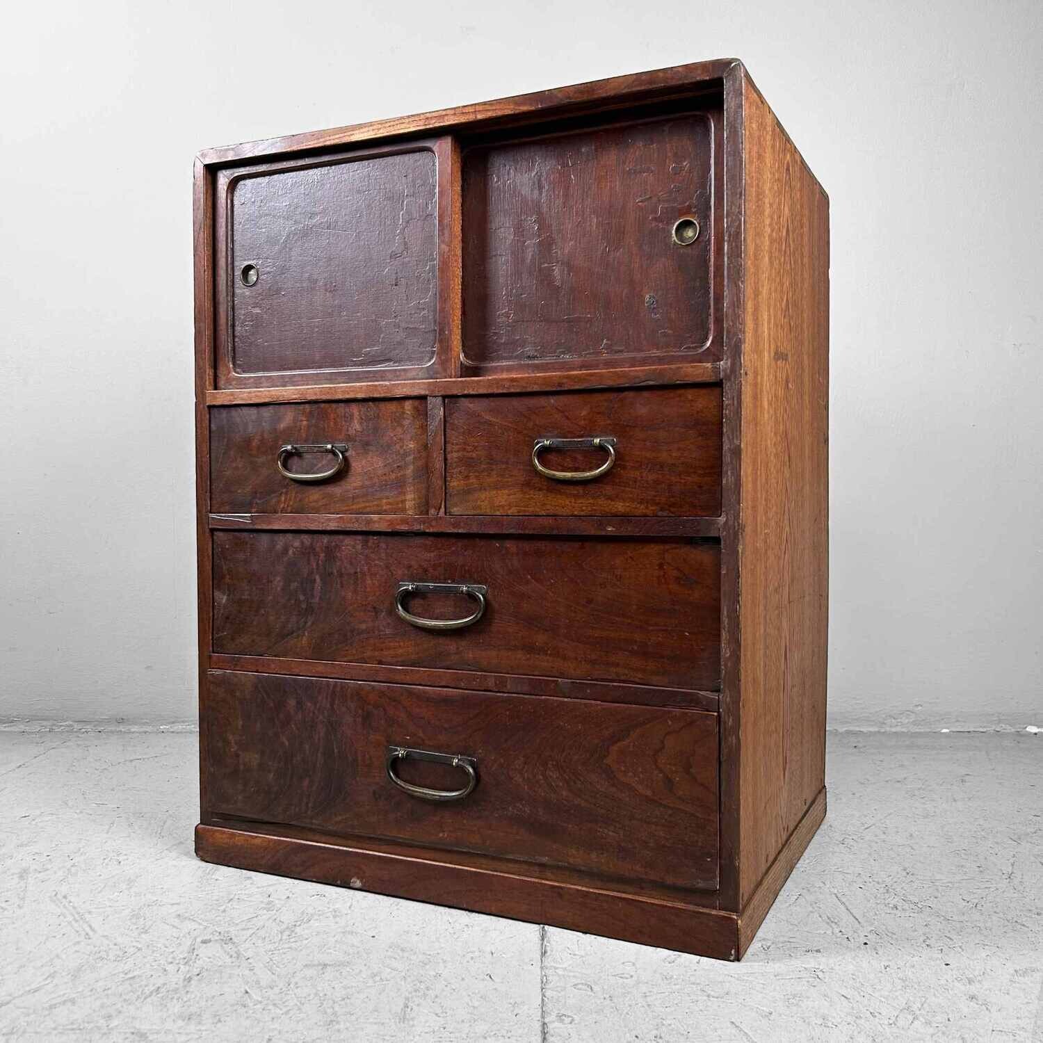 Traditional Japanese Tansu Storage Cabinet, Taisho era.