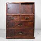 Traditional Japanese Tansu Storage Cabinet, Taisho era.