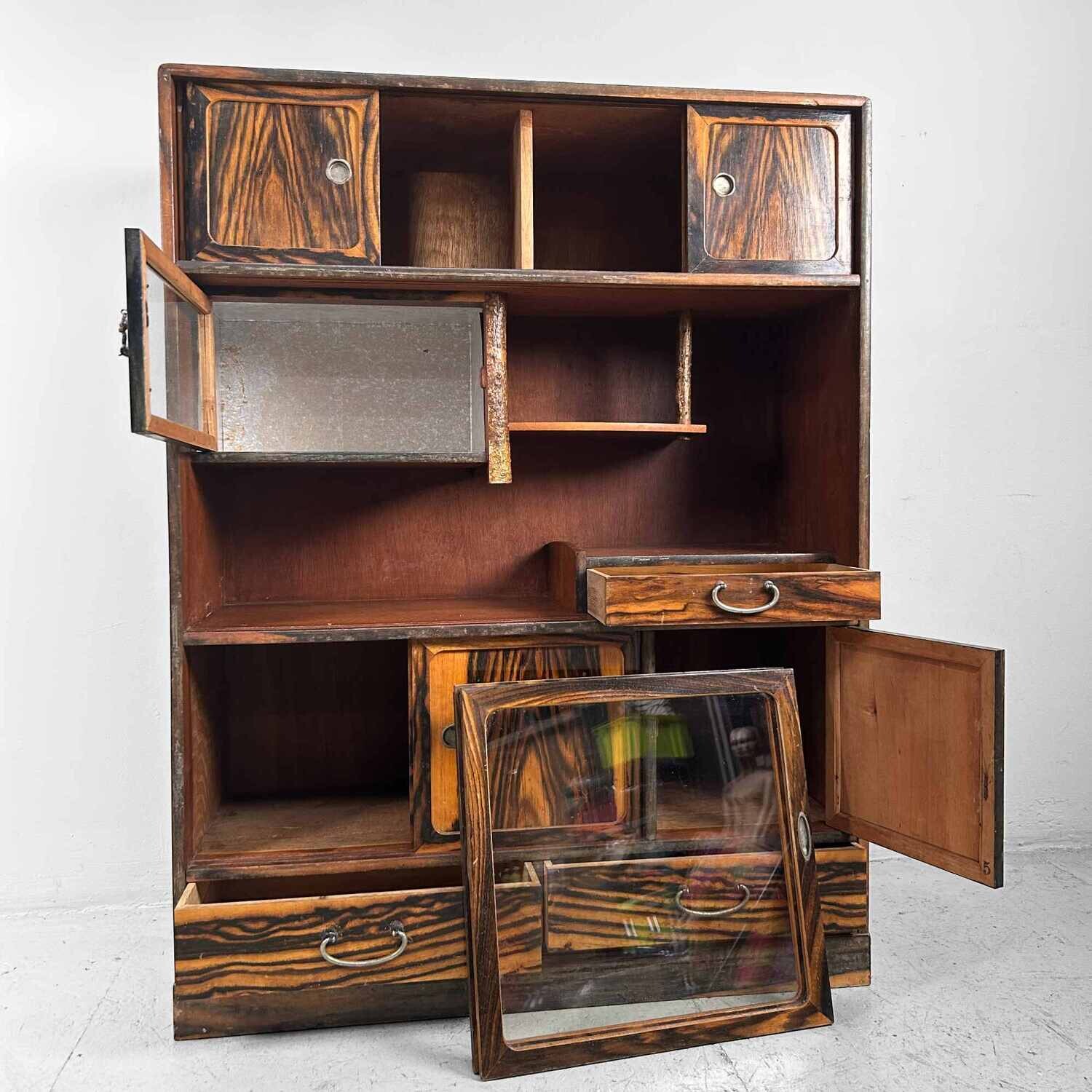 Mid Century Cha Tansu Shōwa 昭和時代 Japanse theekast jaren '30.