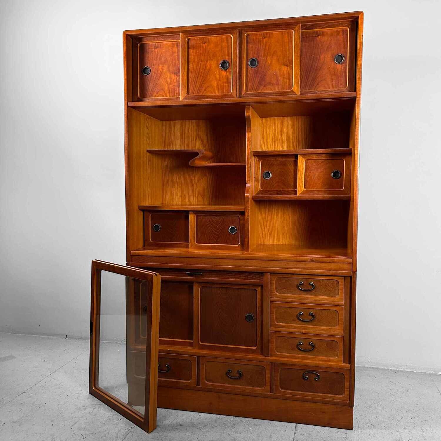 Mid Century Cha Tansu Japanse Theekast jaren '60-'70.