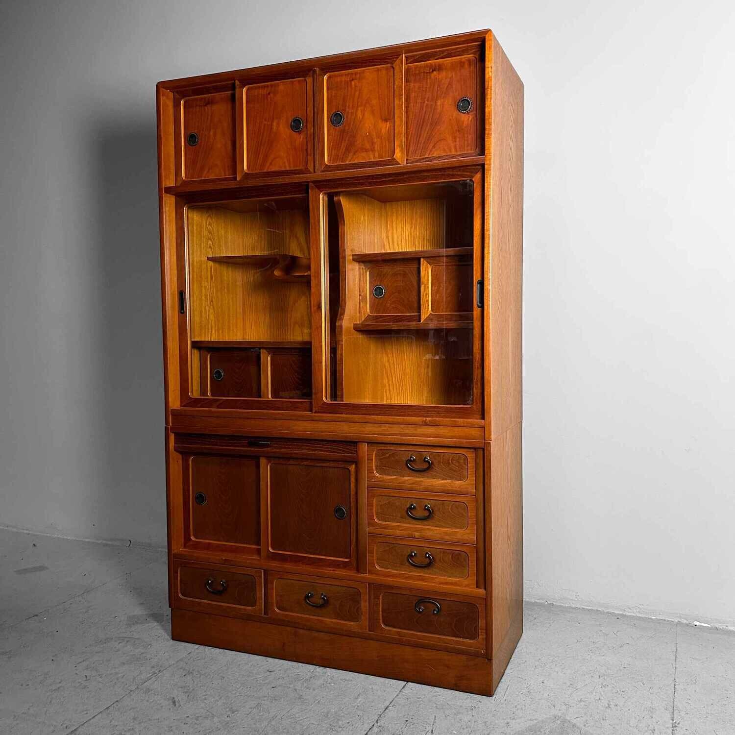 Mid Century Cha Tansu Japanse Theekast jaren '60-'70.