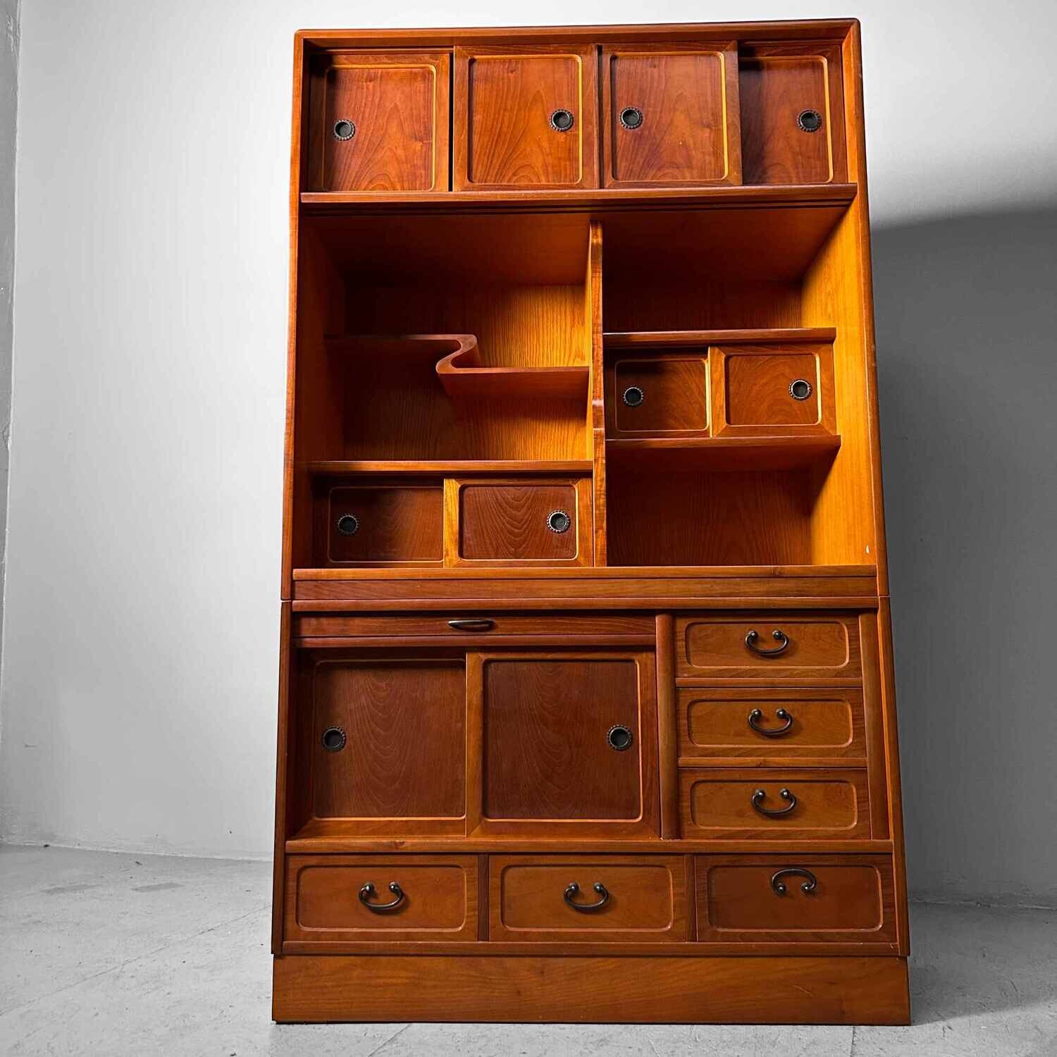 Mid Century Cha Tansu Japanse Theekast jaren '60-'70.