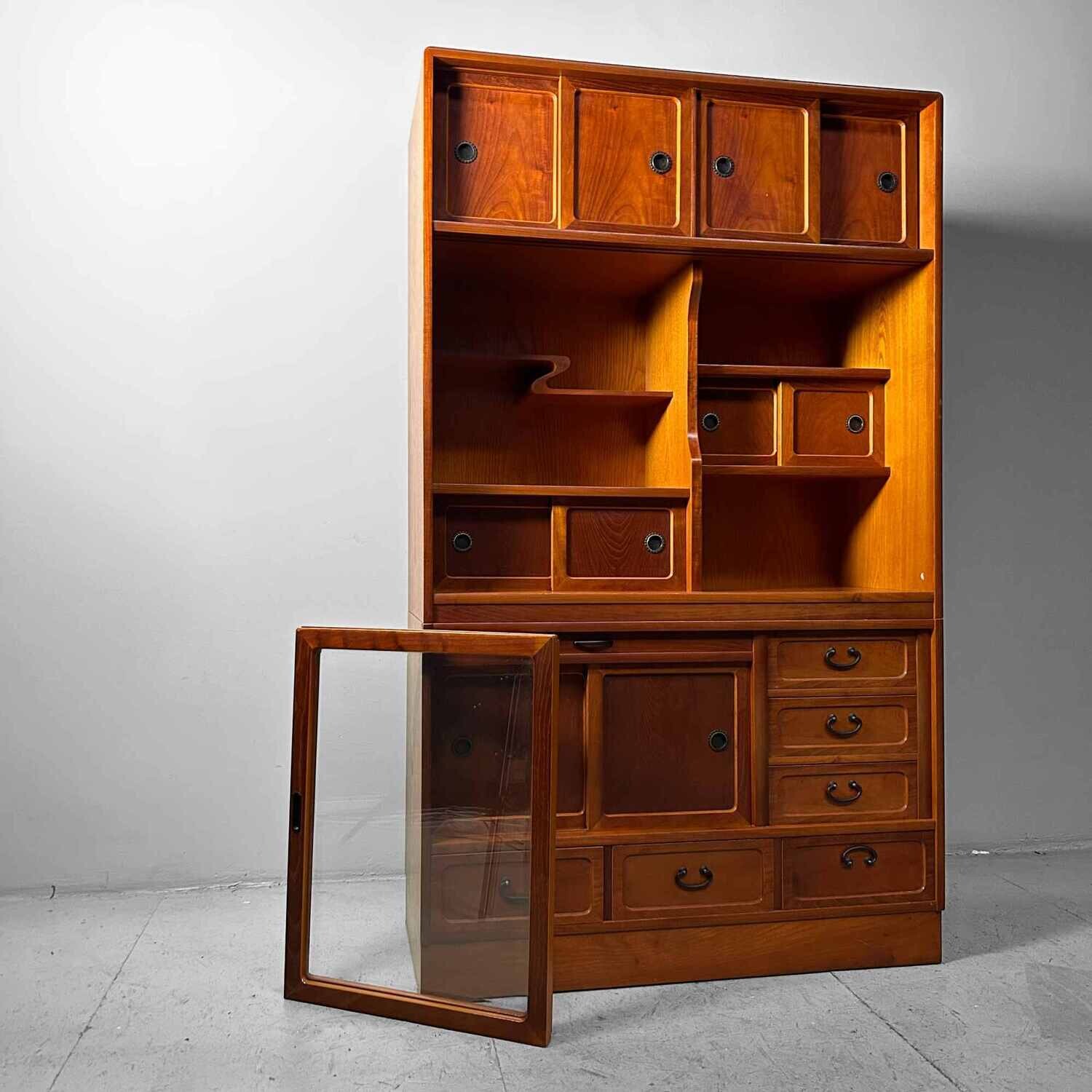 Mid Century Cha Tansu Japanse Theekast jaren '60-'70.