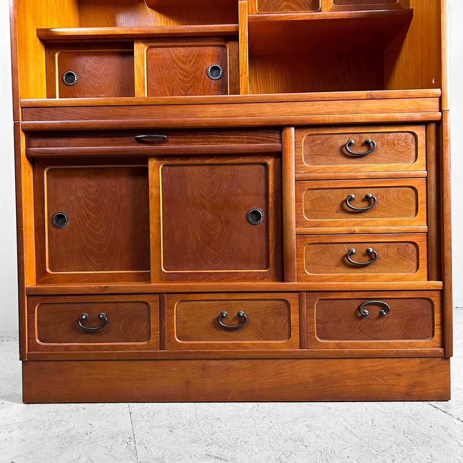 Mid Century Cha Tansu Japanse Theekast jaren '60-'70.