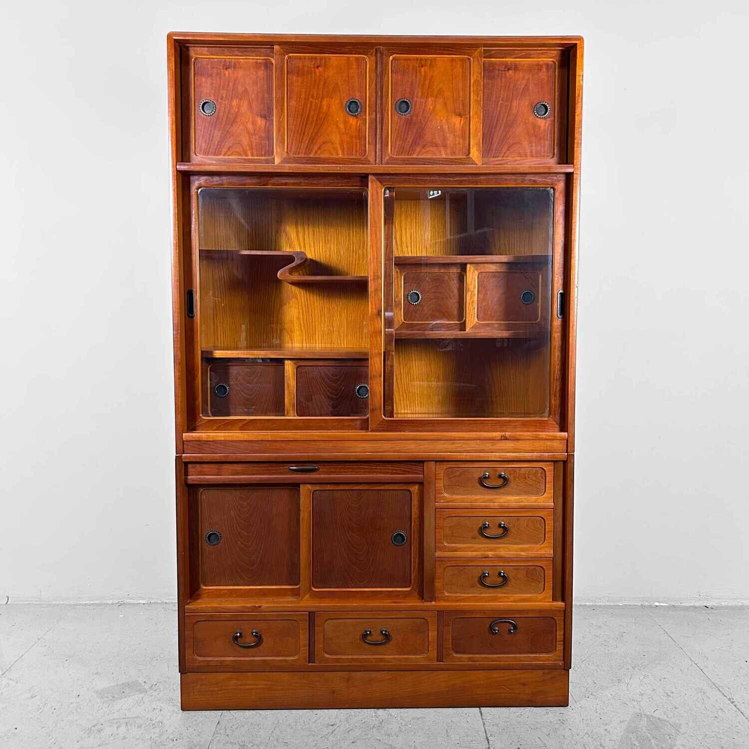 Mid Century Cha Tansu Japanese Tea Cabinet from the 1960s-1970s.
