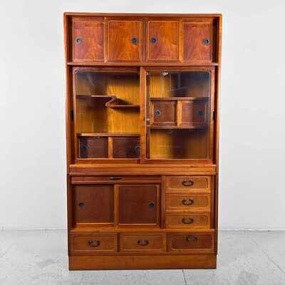 Mid Century Cha Tansu Japanese Tea Cabinet from the 1960s-1970s.