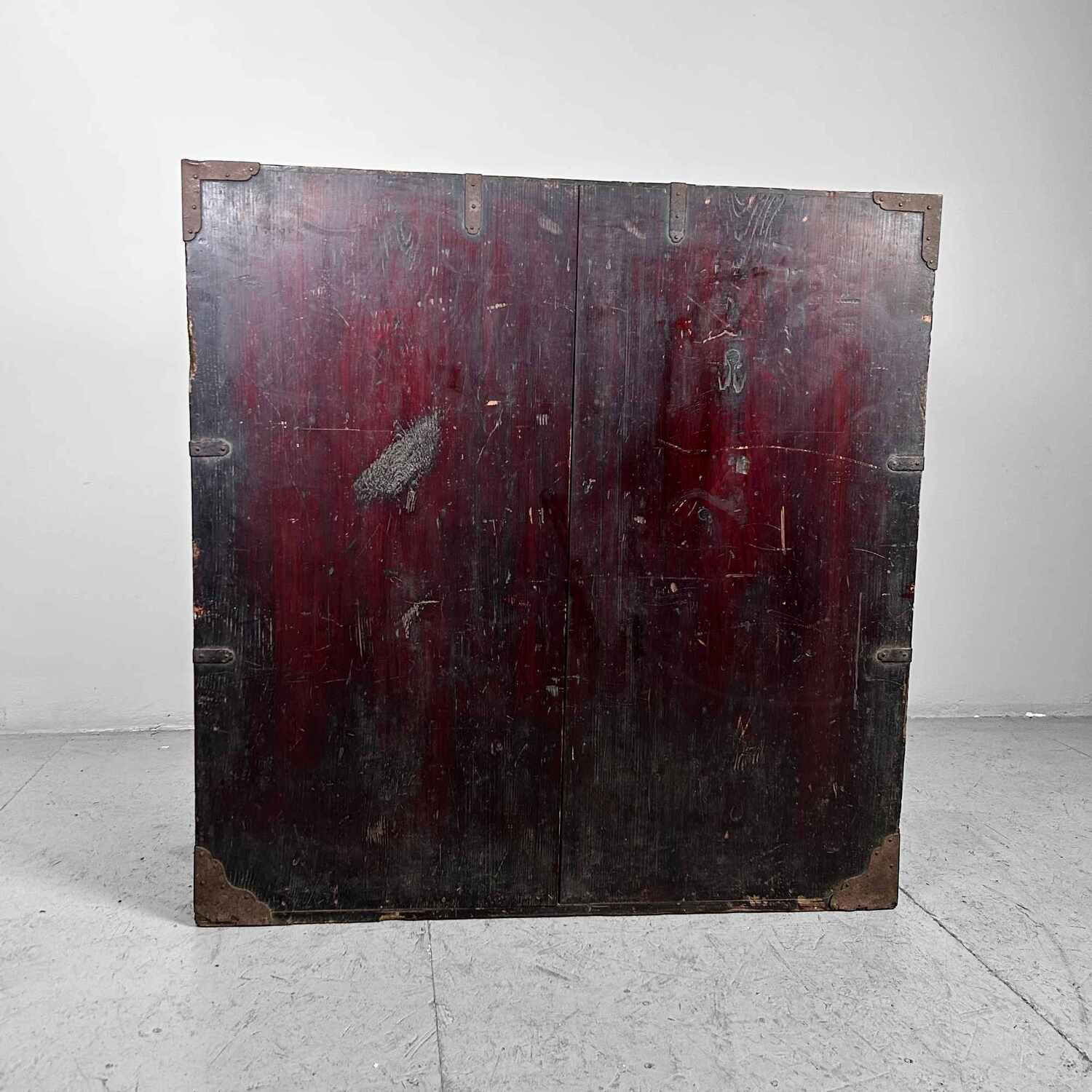 Traditional Japanese Tansu Storage Cabinet, Meiji Period.