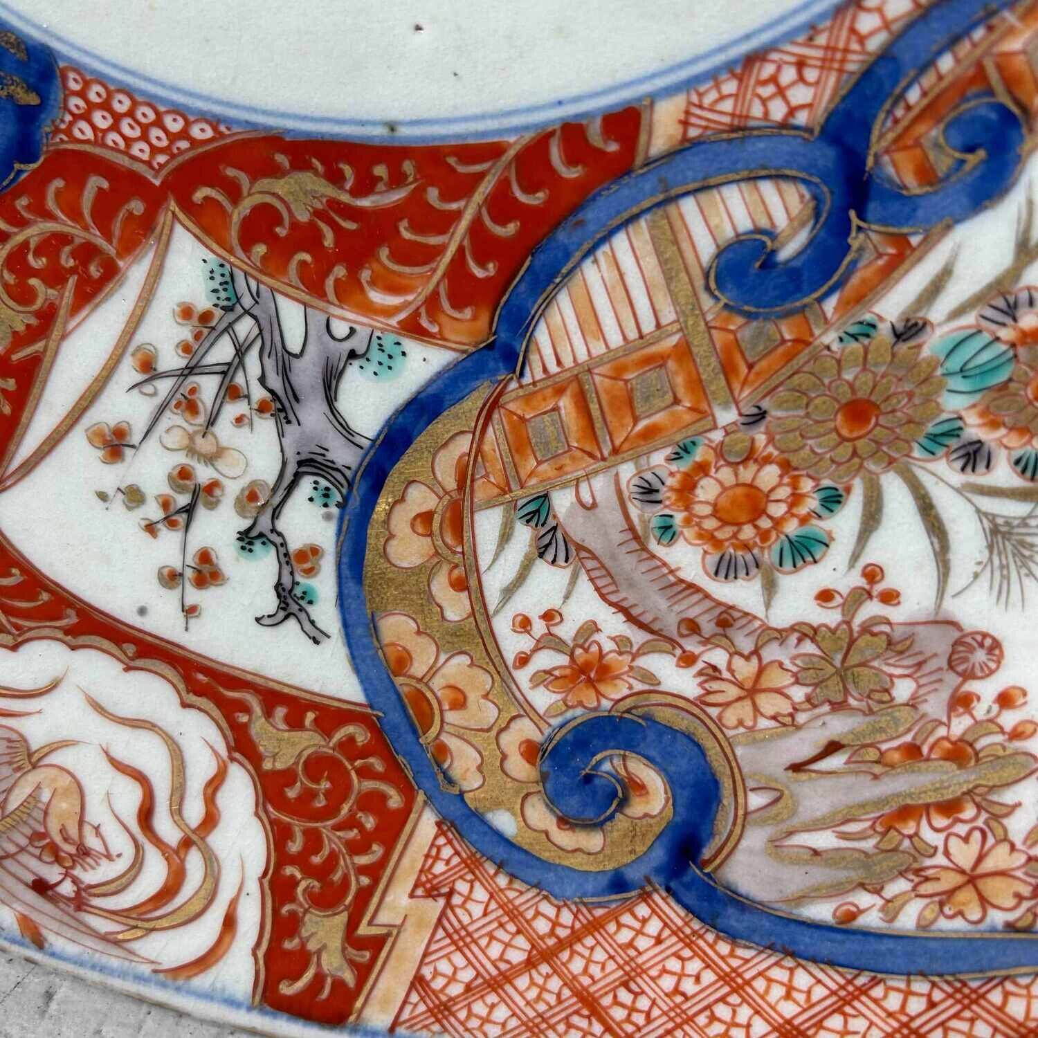 Large Decorative Imari Porcelain Plate, circa 1900, Japan. Large Decorative Imari Porcelain Plate, circa 1900, Japan.