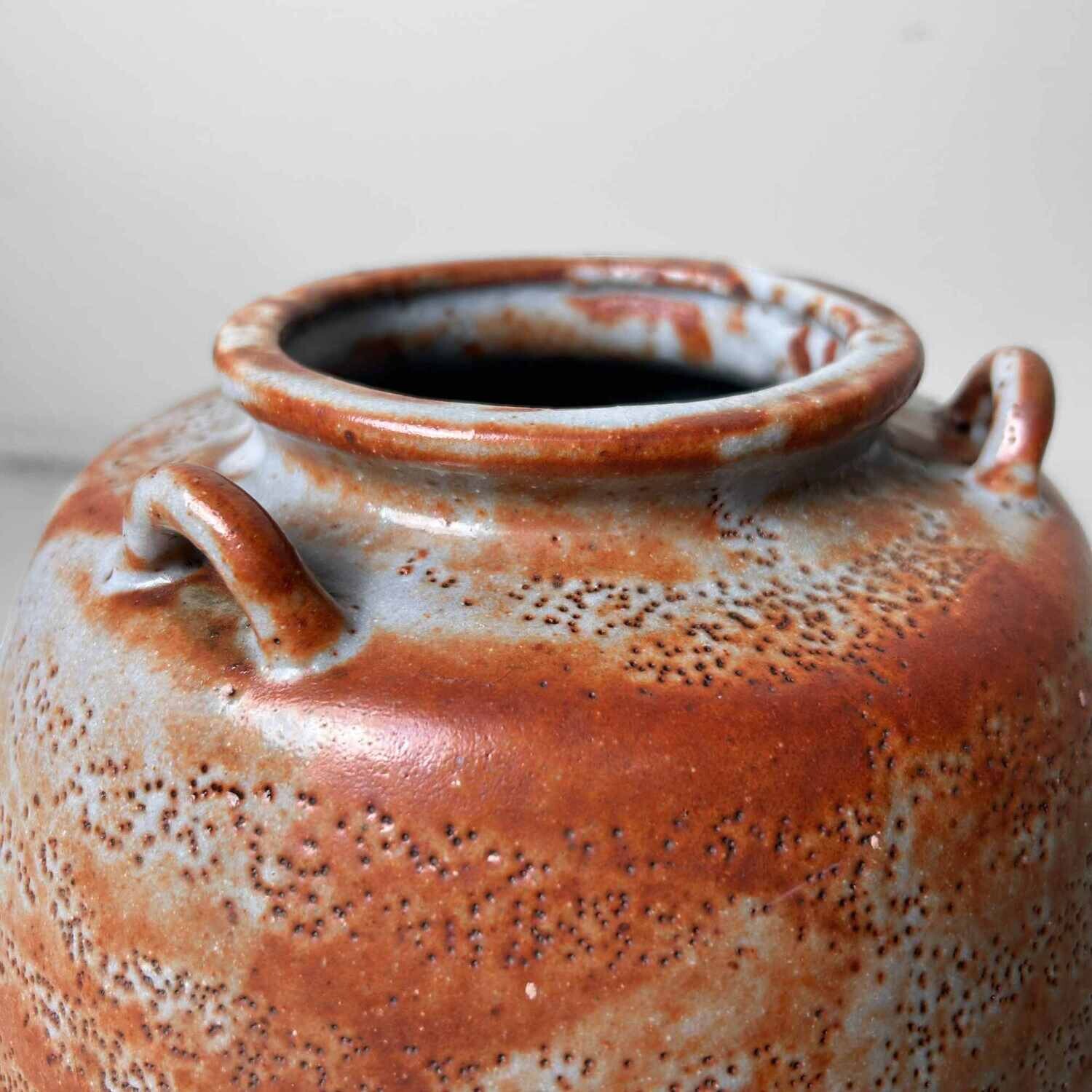 Mid Century Shino-Yaki 志野焼 Ceramic Tsubo, Japan.