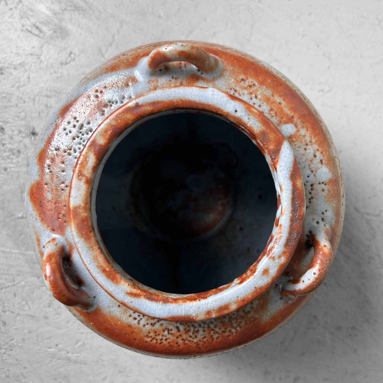 Mid Century Shino-Yaki 志野焼 Ceramic Tsubo, Japan.