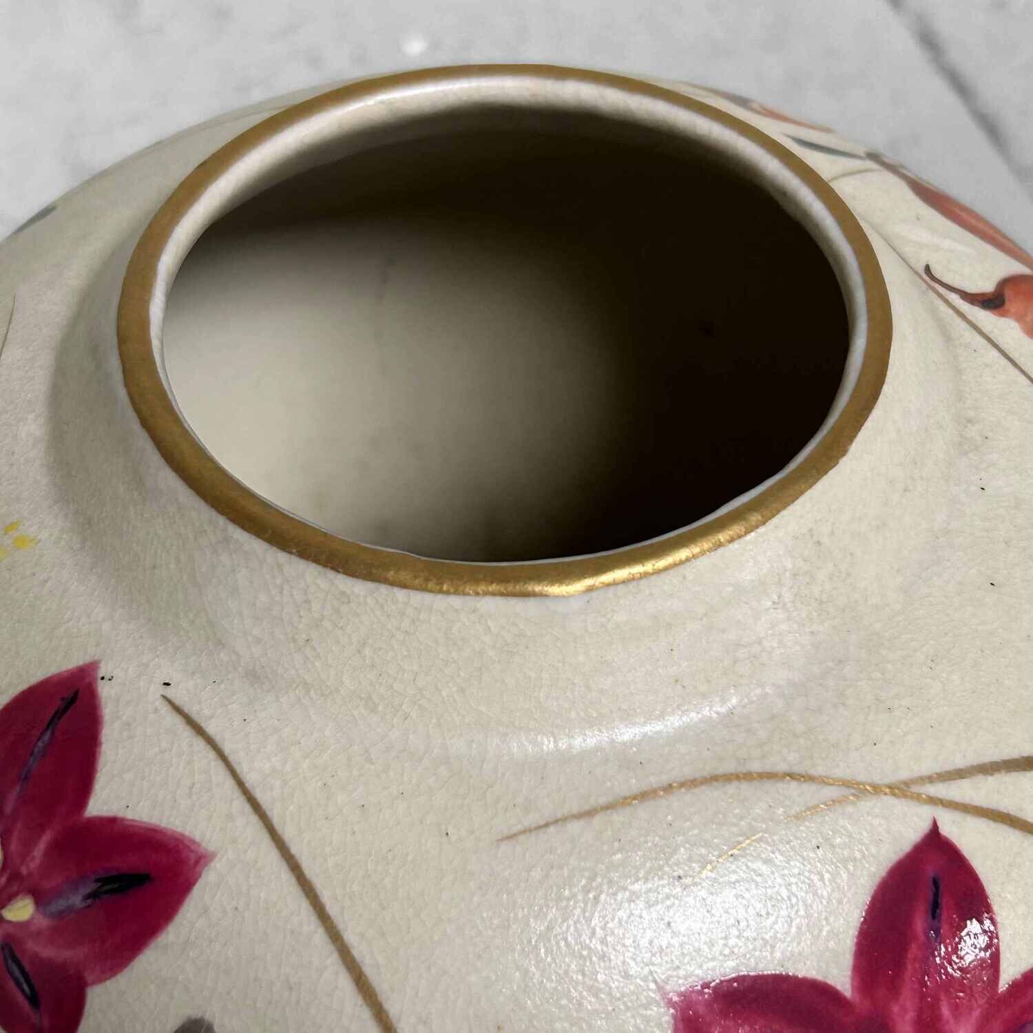 Mid Century Ceramic Ikebana Flower Vase, Japan.