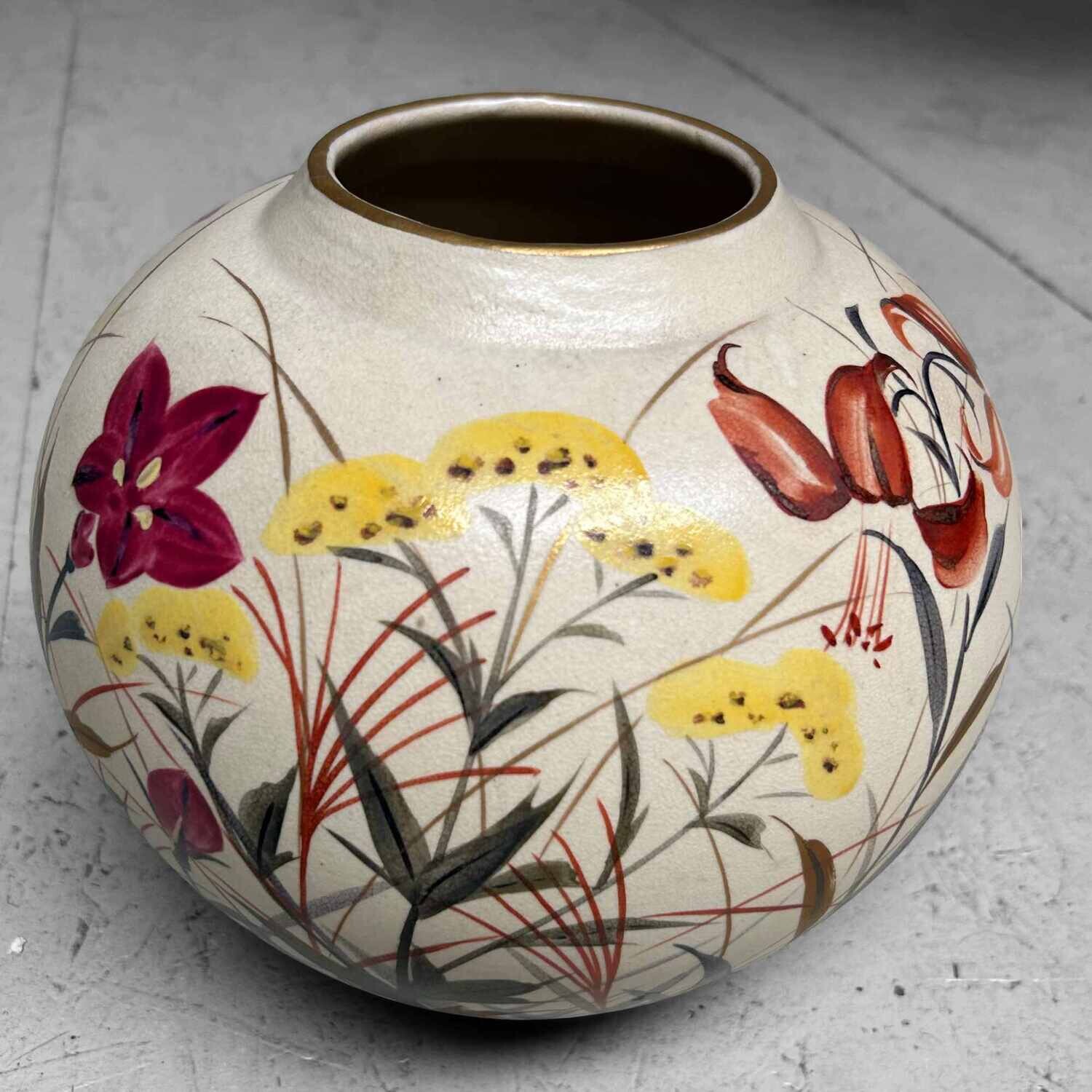 Mid Century Ceramic Ikebana Flower Vase, Japan.