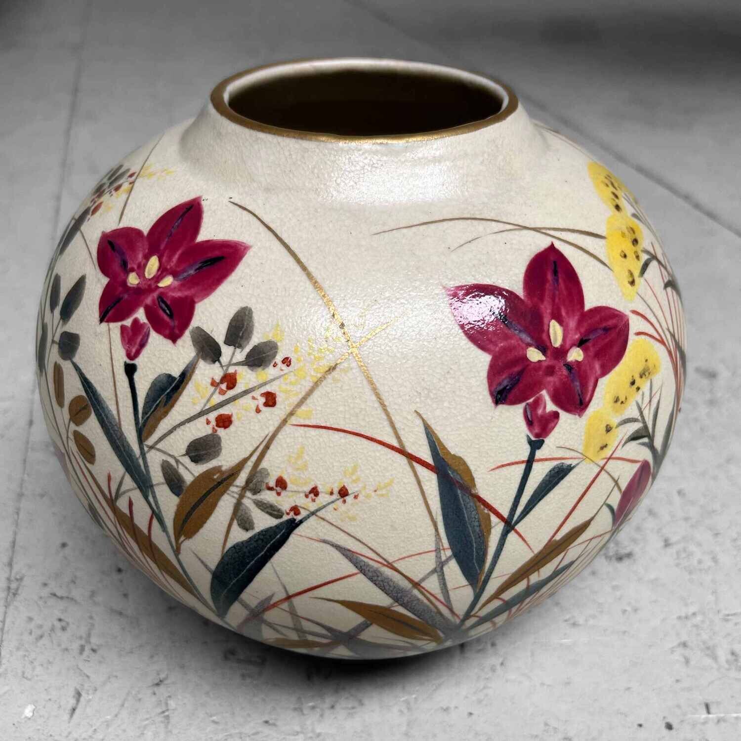 Mid Century Ceramic Ikebana Flower Vase, Japan.