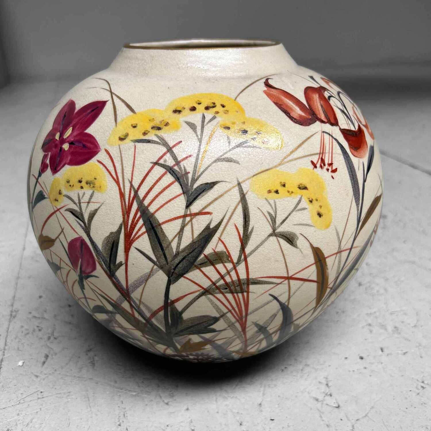 Mid Century Ceramic Ikebana Flower Vase, Japan.