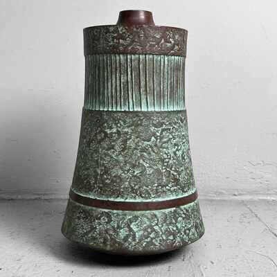 Mid Century Modernist Bronze Ikebana Vase, Japan.