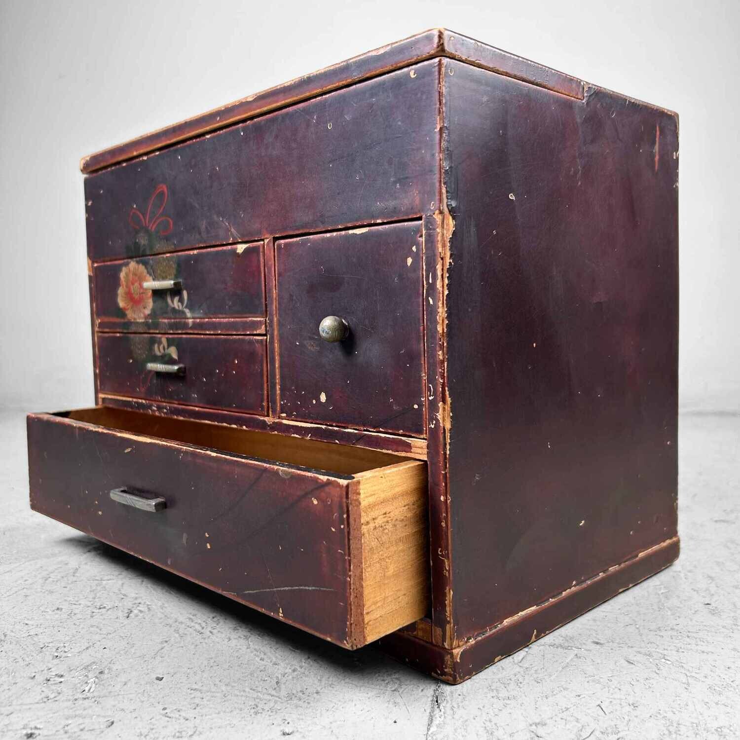 Japanse Mid Century Haribako 針箱, jaren '30.