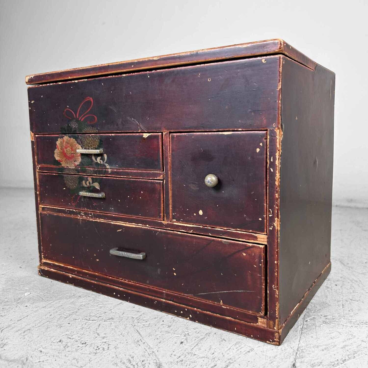 Japanse Mid Century Haribako 針箱, jaren '30.