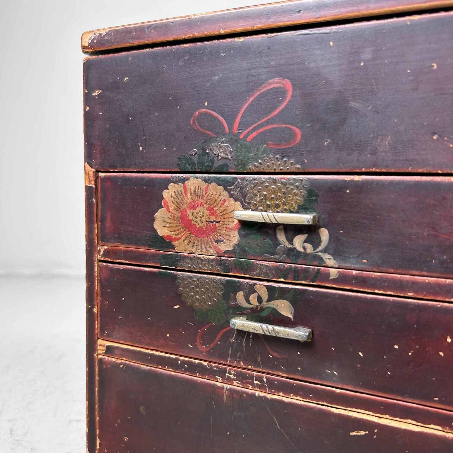 Japanse Mid Century Haribako 針箱, jaren '30.