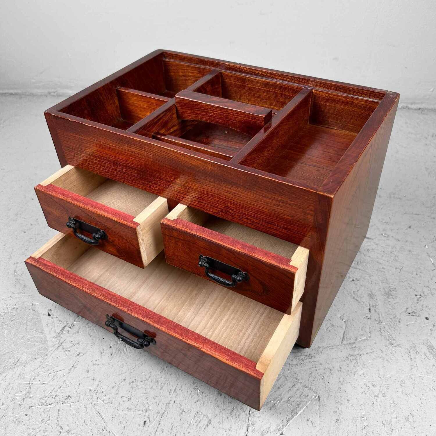 Japanse Vintage Haribako Naaikastje, jaren '80.