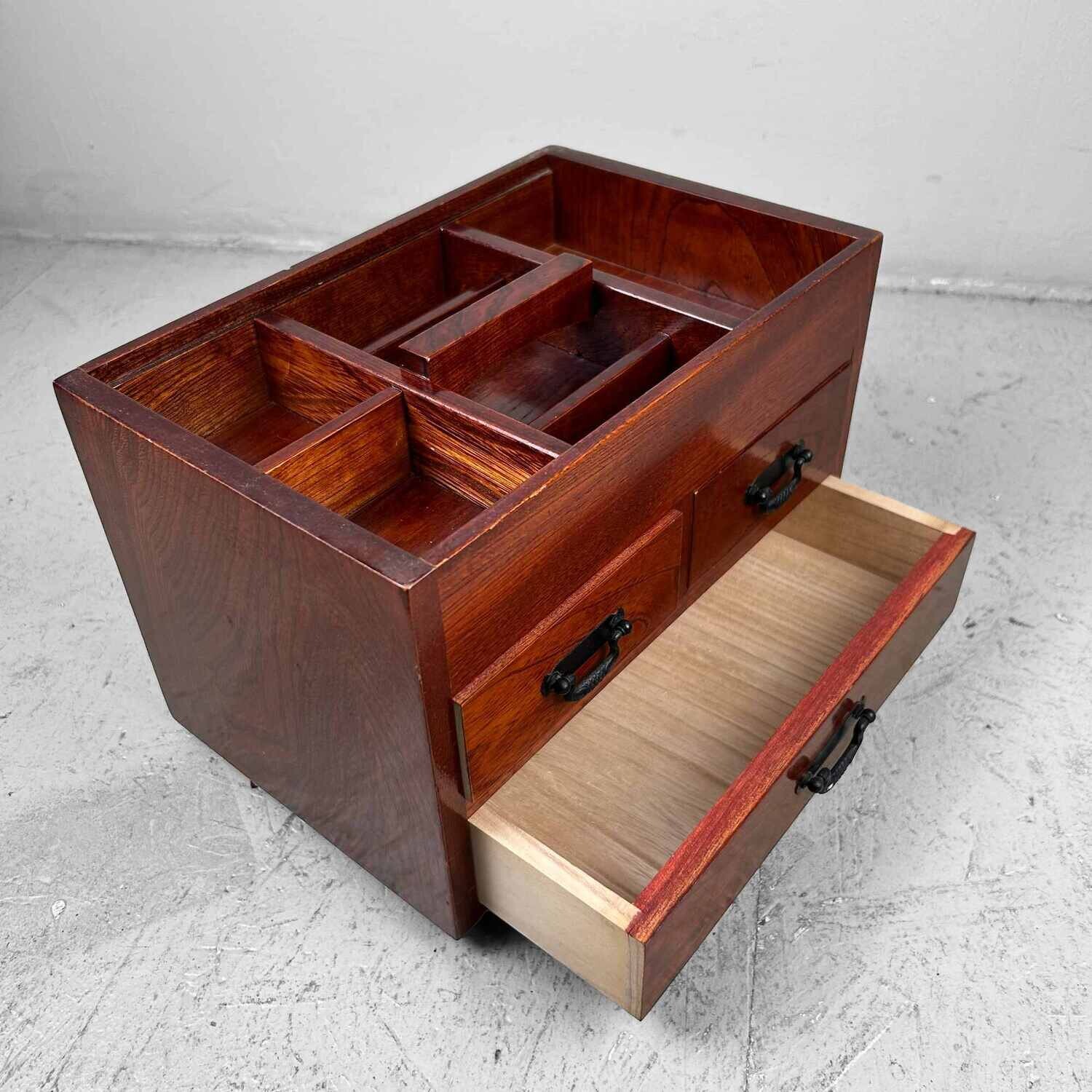 Japanse Vintage Haribako Naaikastje, jaren '80.