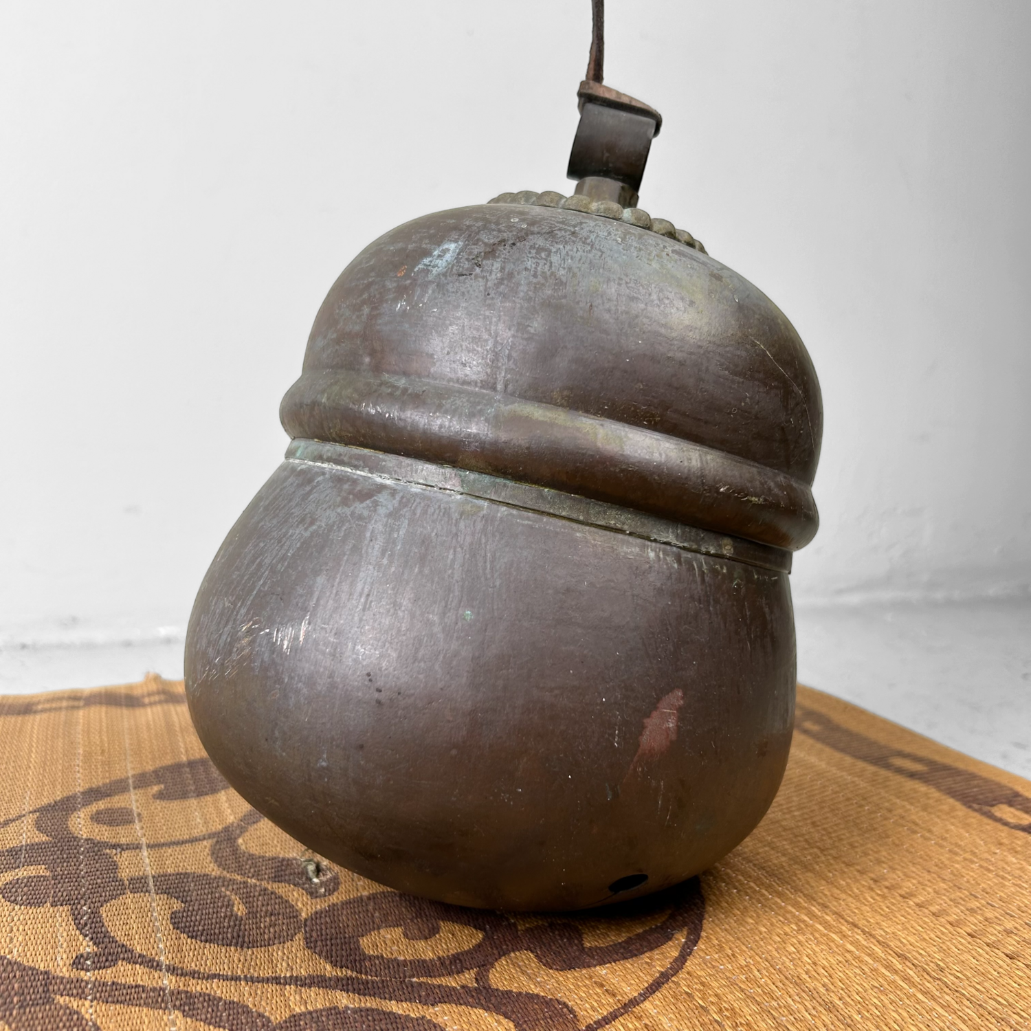 Koperen Shrine Suzu 鈴 Shinto Tempel Bel, jaren '30, Japan.