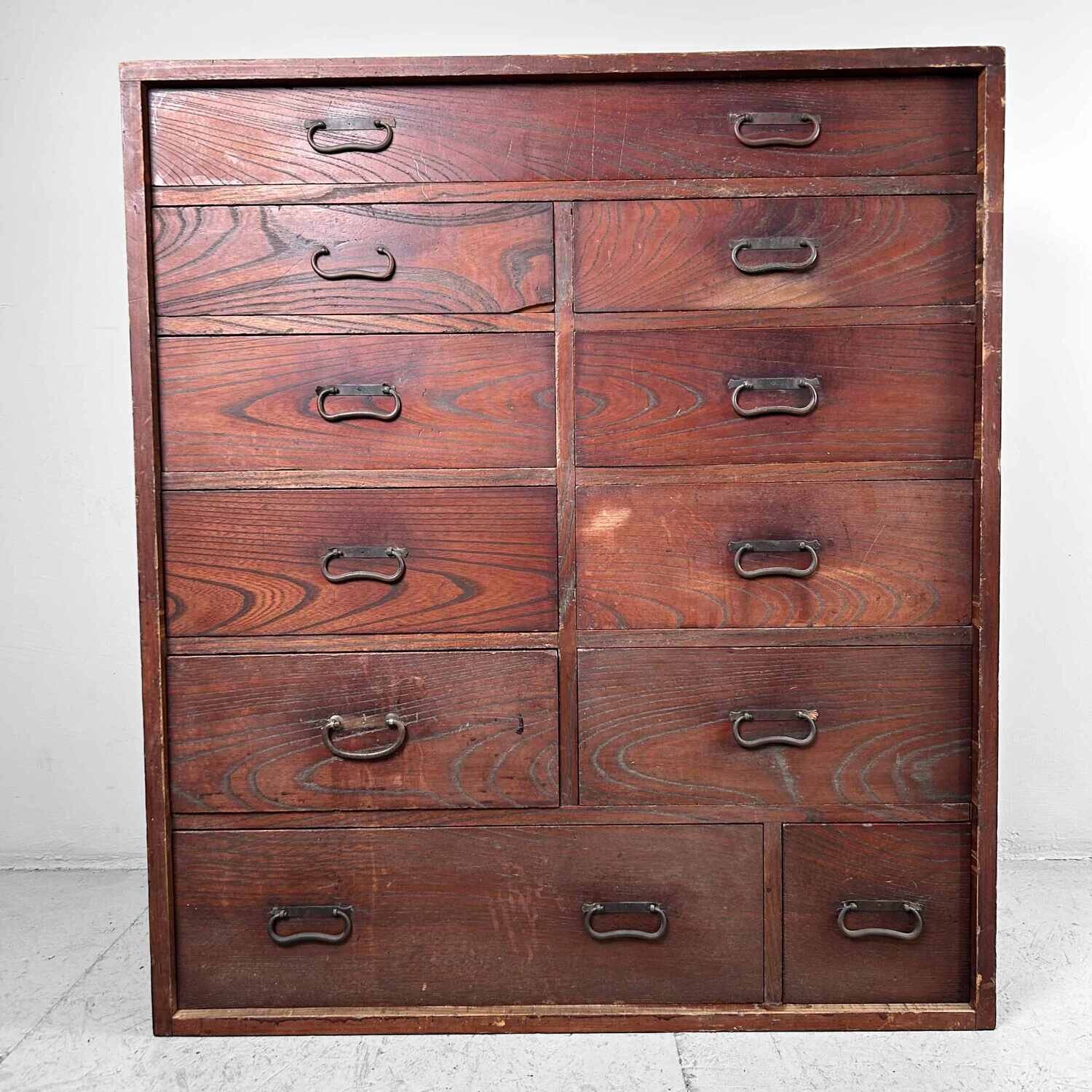 Japanese Traditional Tansu Drawer Chest, Meiji Period.