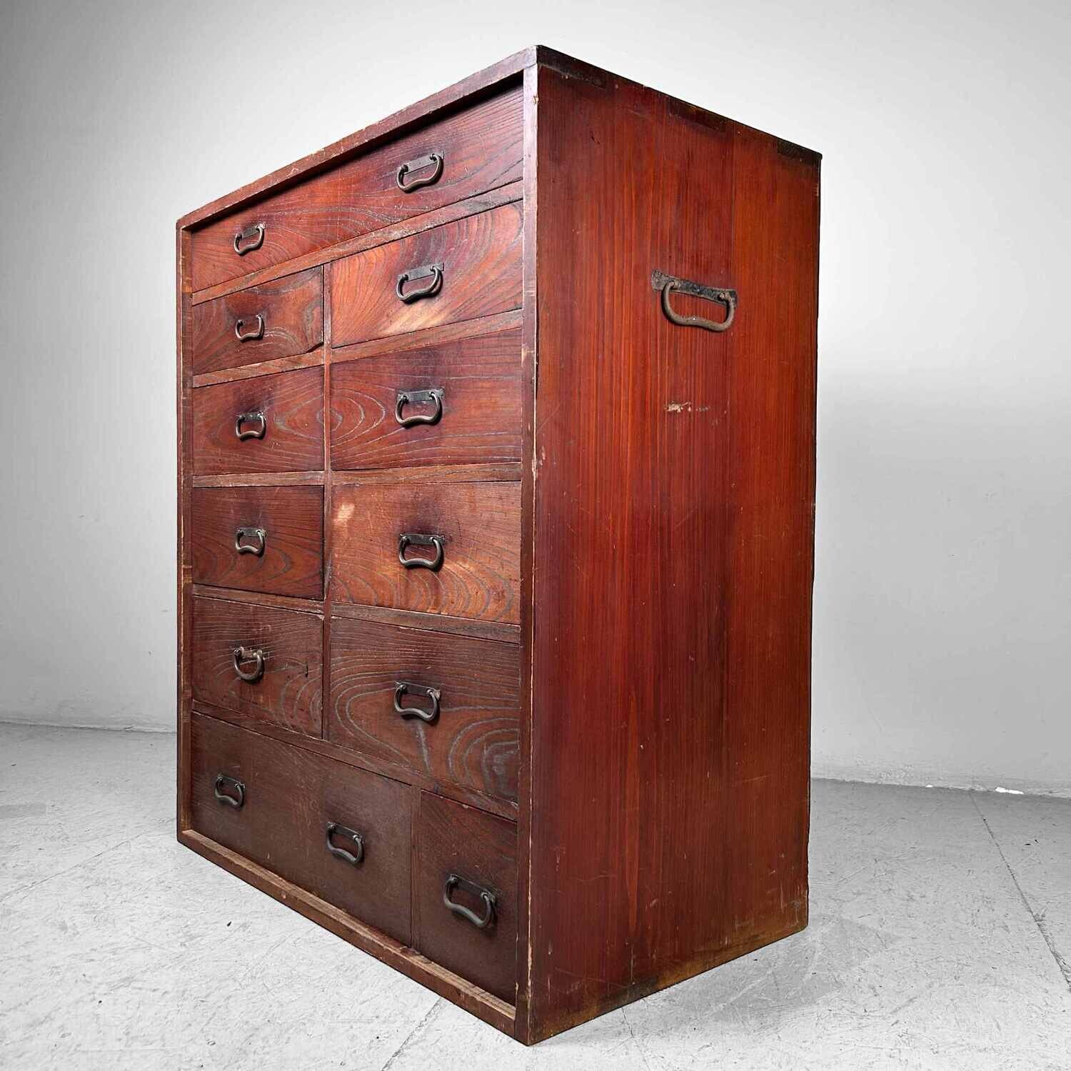 Japanese Traditional Tansu Drawer Chest, Meiji Period.