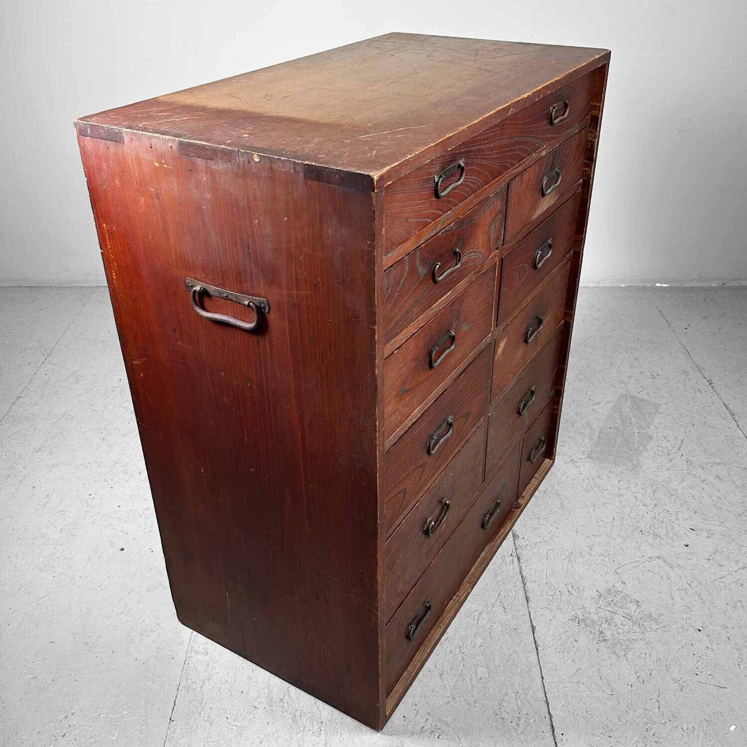 Japanese Traditional Tansu Drawer Chest, Meiji Period.