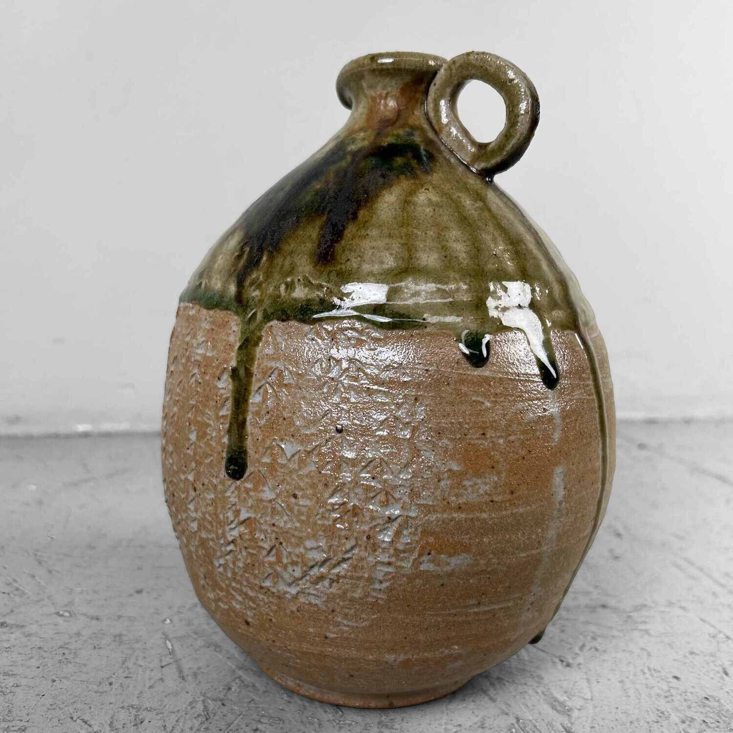 Mid Century Glazed Ceramic Shigaraki Jug, Japan.