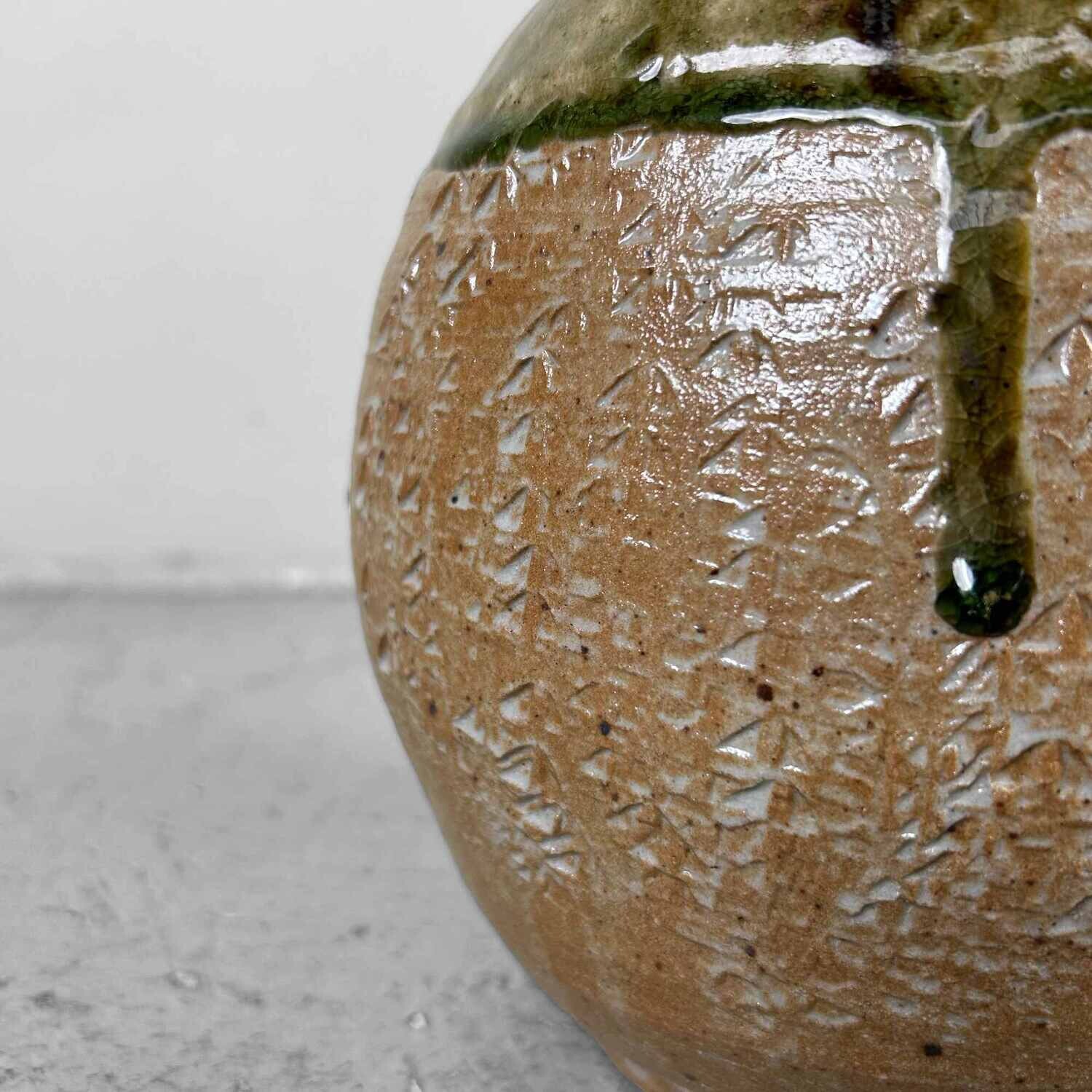 Mid Century Glazed Ceramic Shigaraki Jug, Japan.