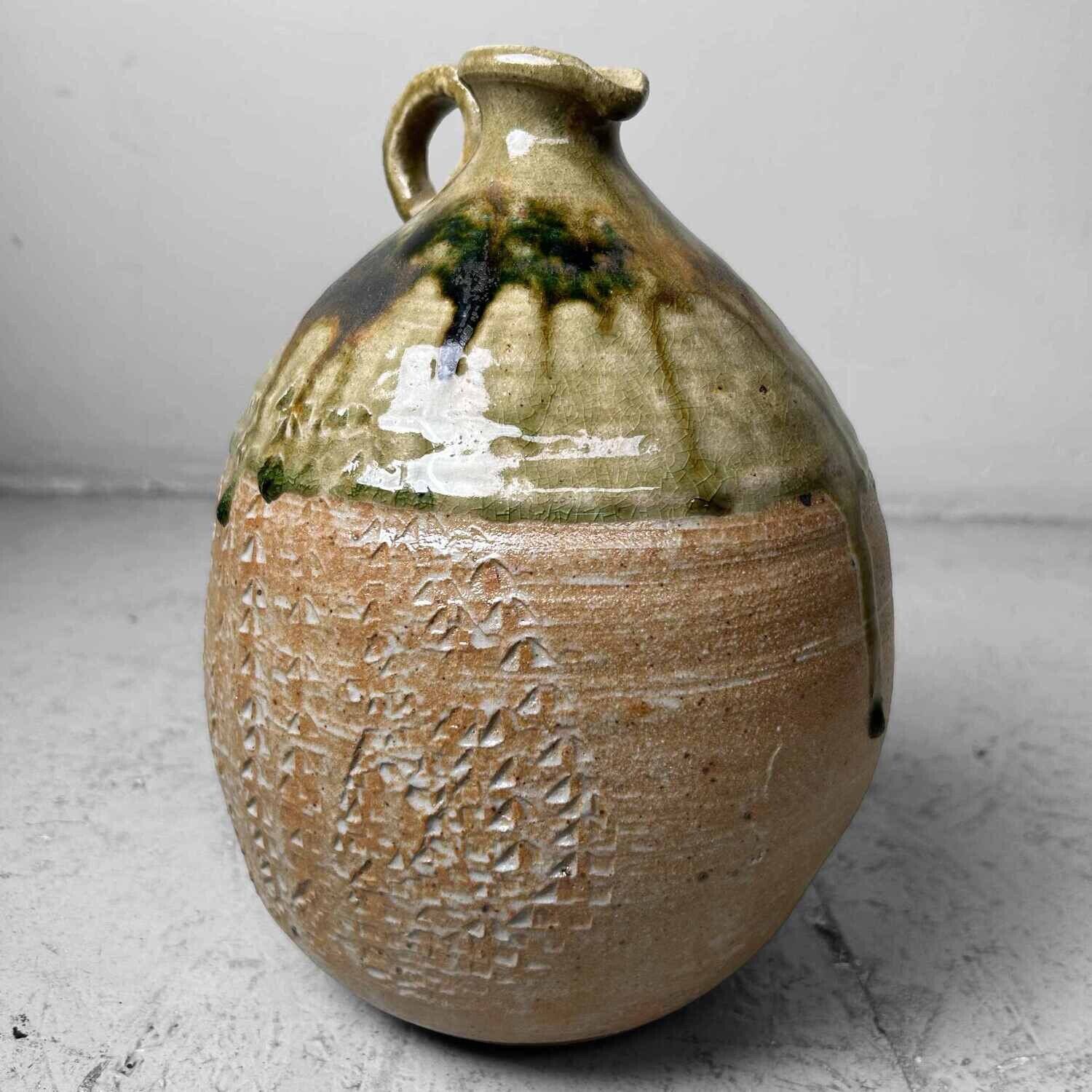 Mid Century Glazed Ceramic Shigaraki Jug, Japan.