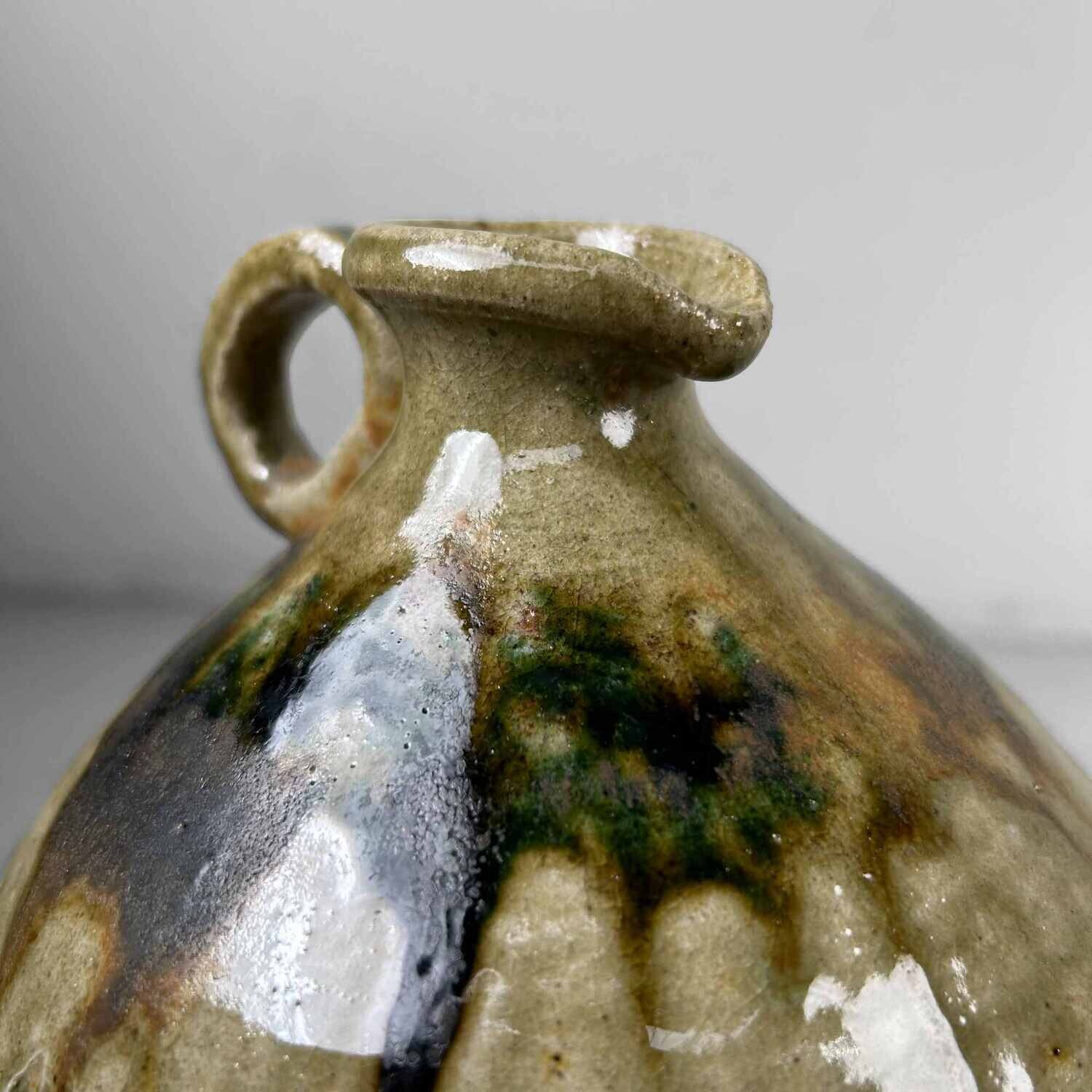 Mid Century Glazed Ceramic Shigaraki Jug, Japan.