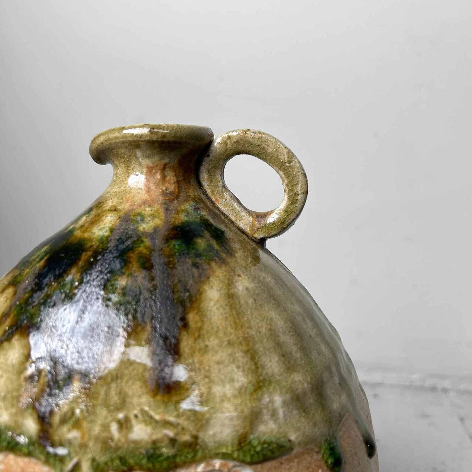 Mid Century Glazed Ceramic Shigaraki Jug, Japan.