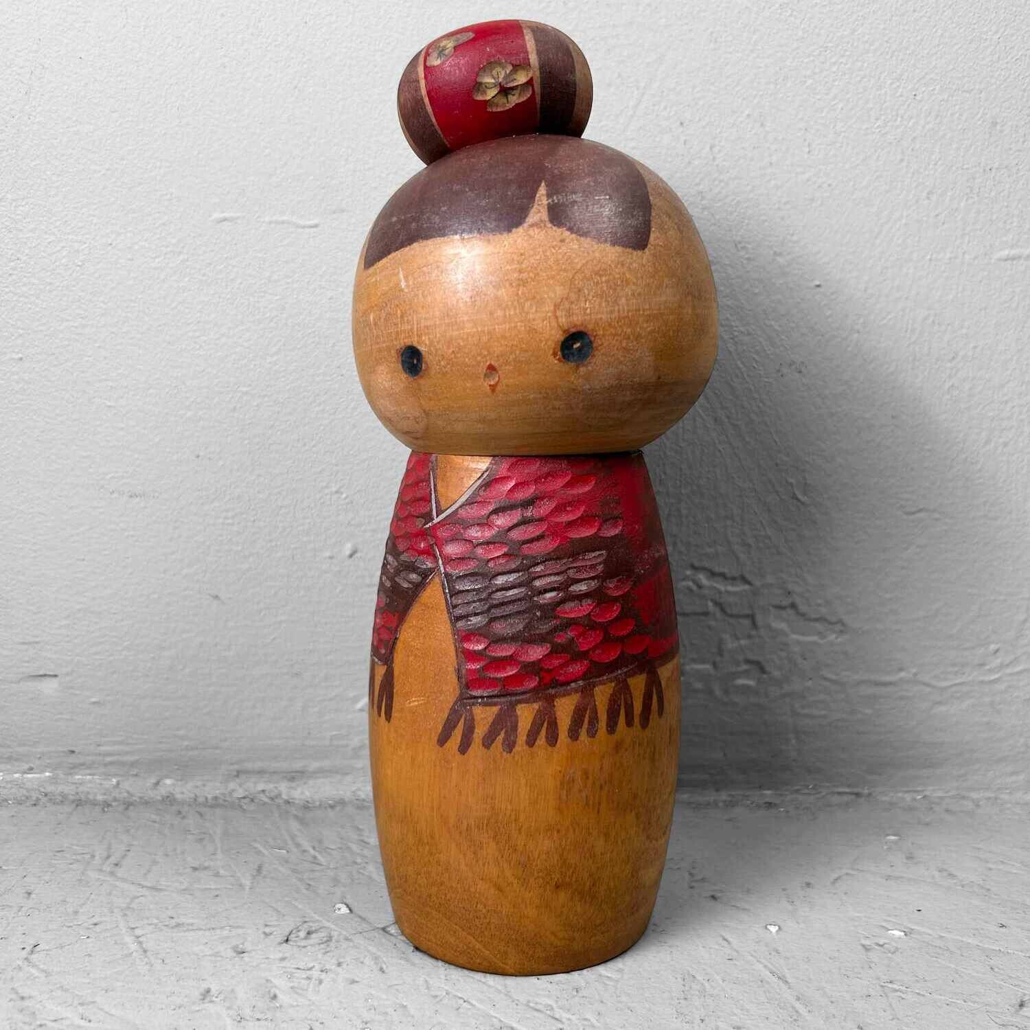 Zeldzame Vintage Sosaku Kokeshi Hiroe Fukushima, 1975, Japan.