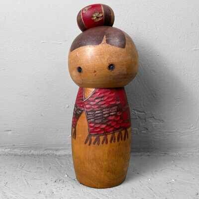 Zeldzame Vintage Sosaku Kokeshi Hiroe Fukushima, 1975, Japan.