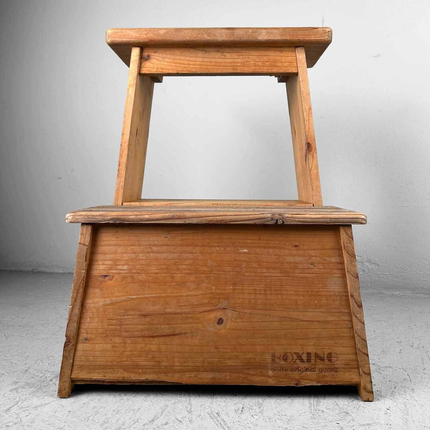 Wooden Step Stool 踏み台 (Fumidai), 1990s, Japan.