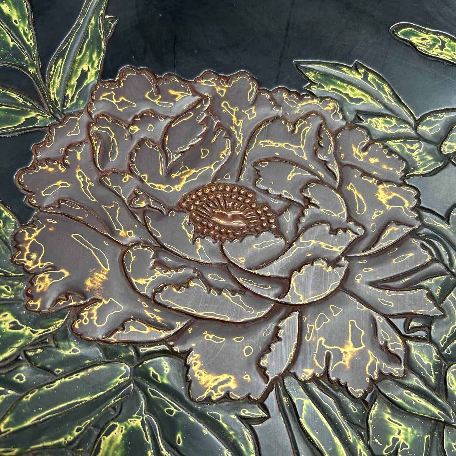 Japanse Urushi-Suri Lakwerk Schaal met Bloemendecor, Shōwa.