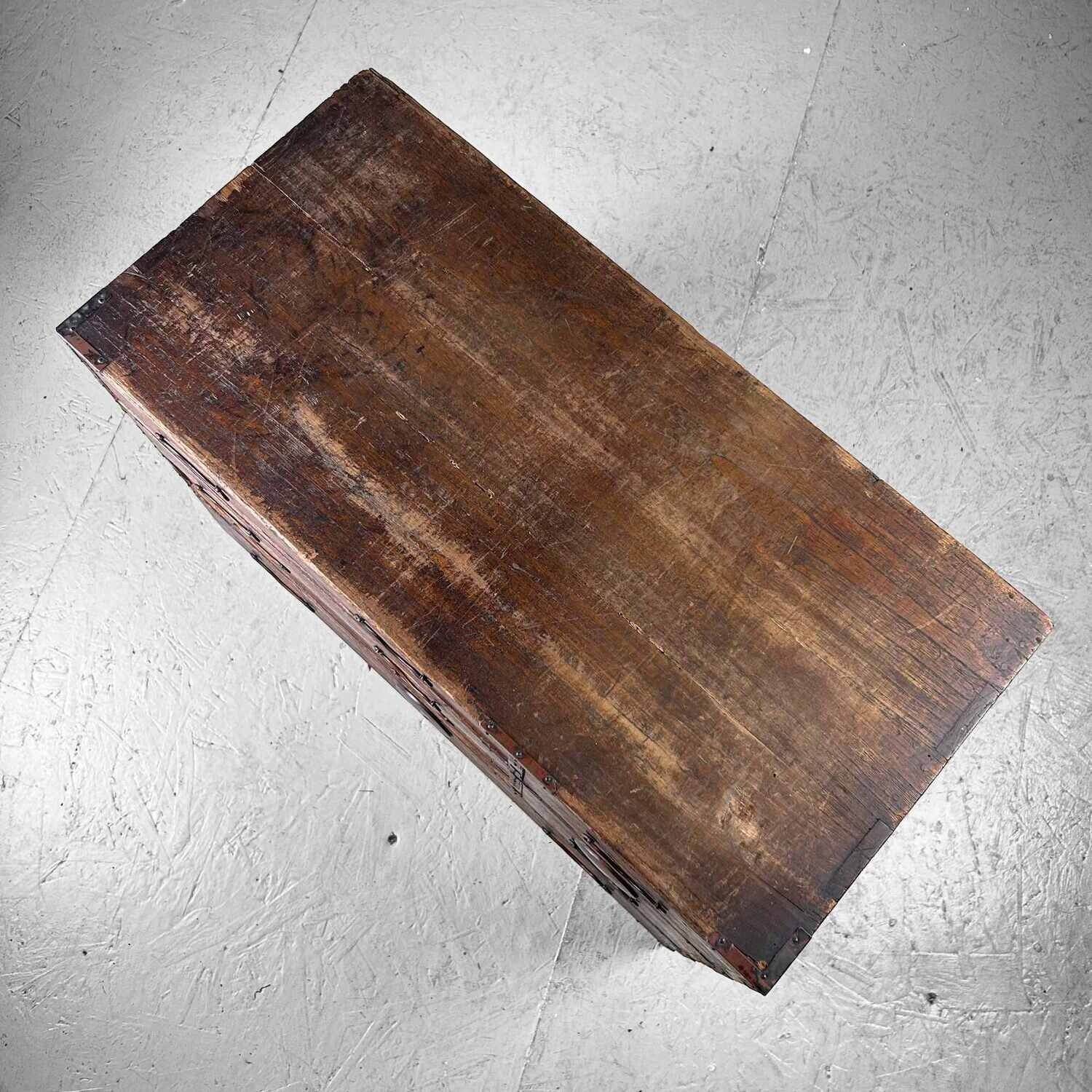 Traditional Tansu Chest of Drawers, Meiji Period, Japan.