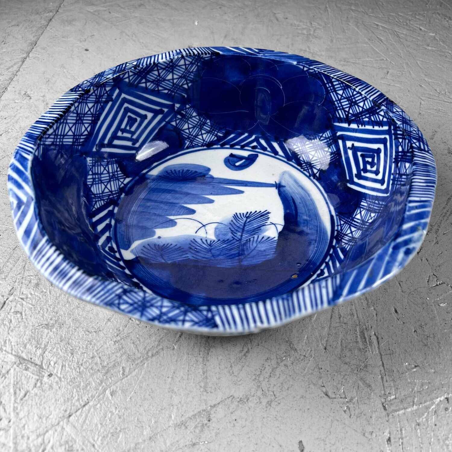 Porcelain Arita (有田町) Bowl 'Landscape,' Meiji Era, Japan.