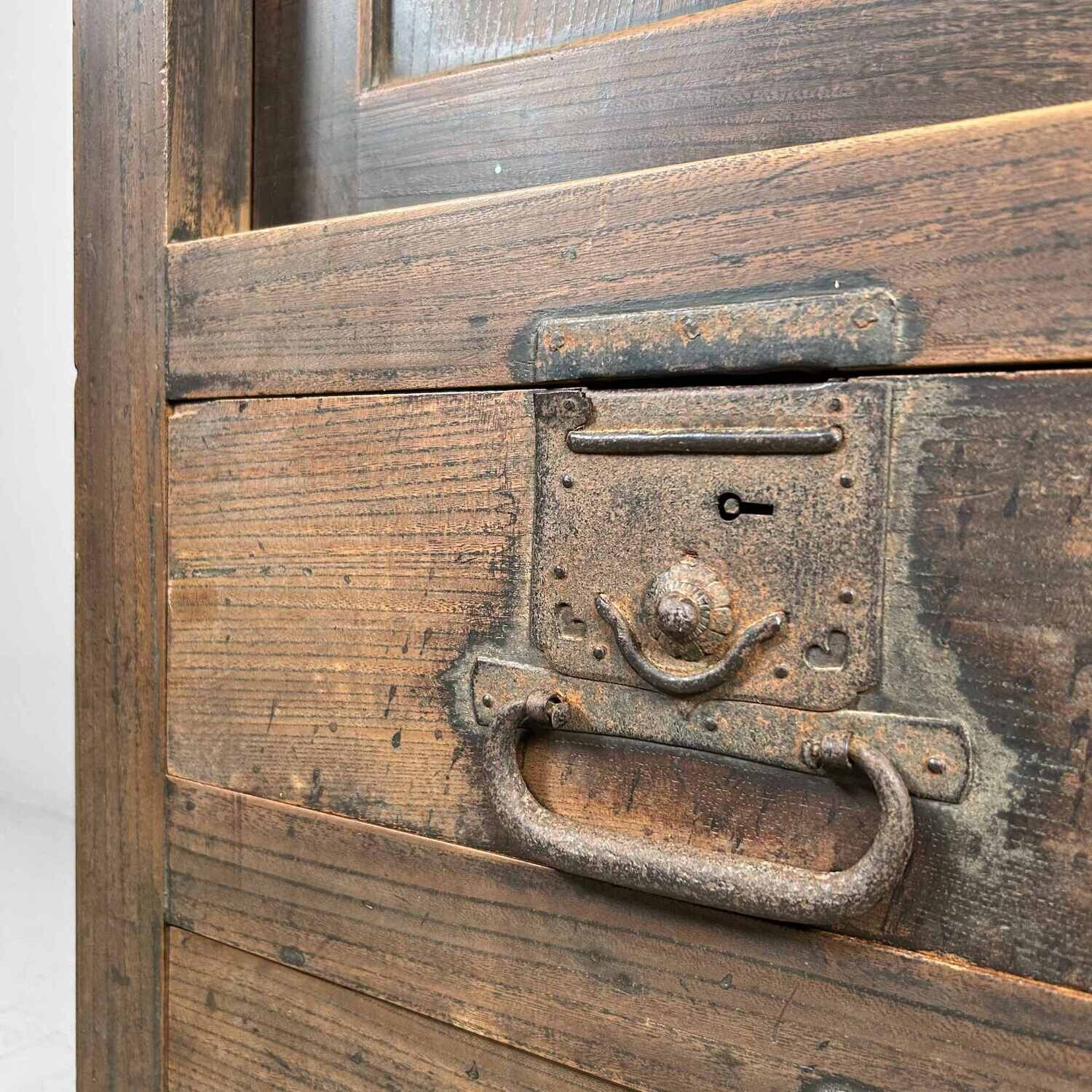 Wooden Store Cabinet Japan, Taishō Period.