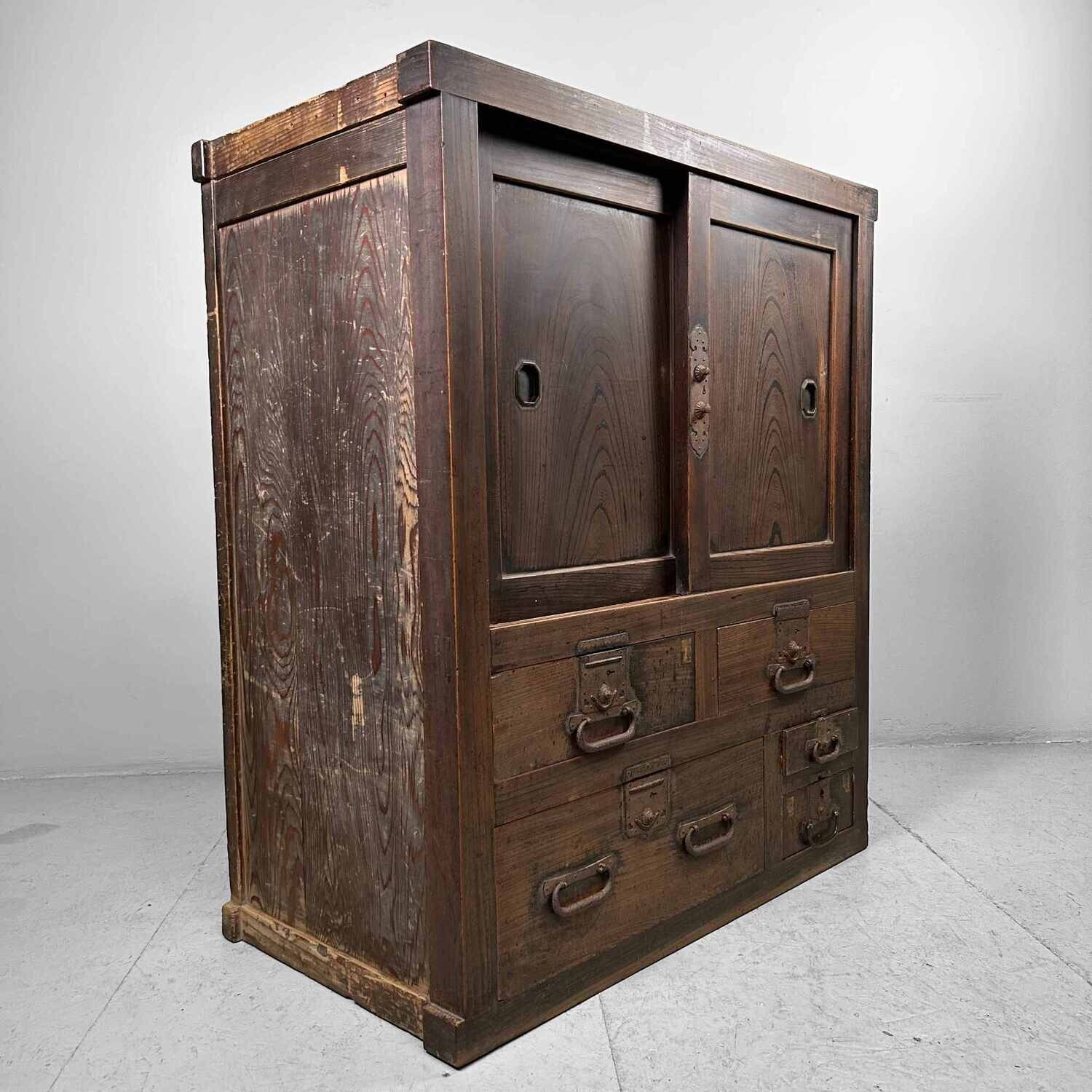 Wooden Store Cabinet Japan, Taishō Period.
