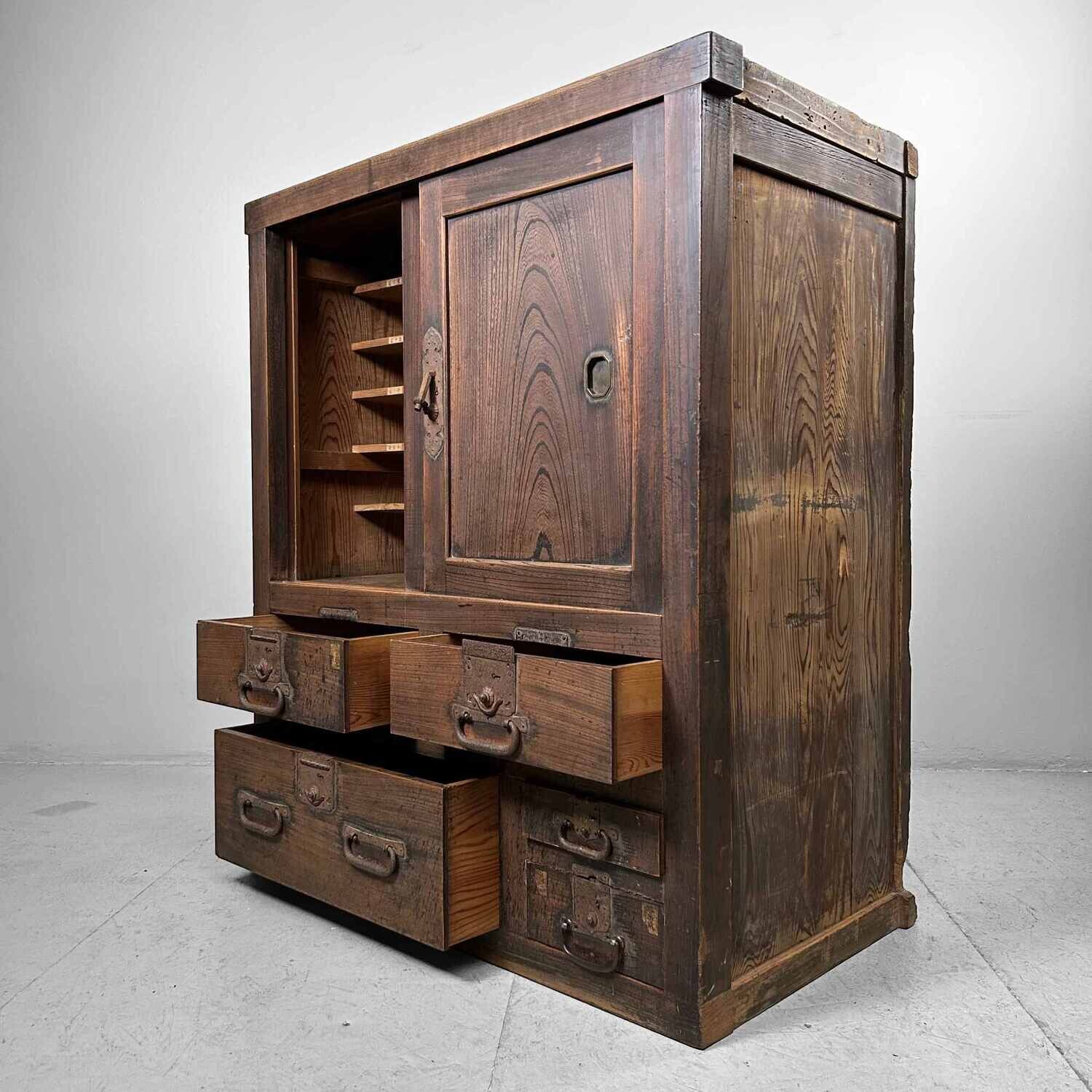Wooden Store Cabinet Japan, Taishō Period.
