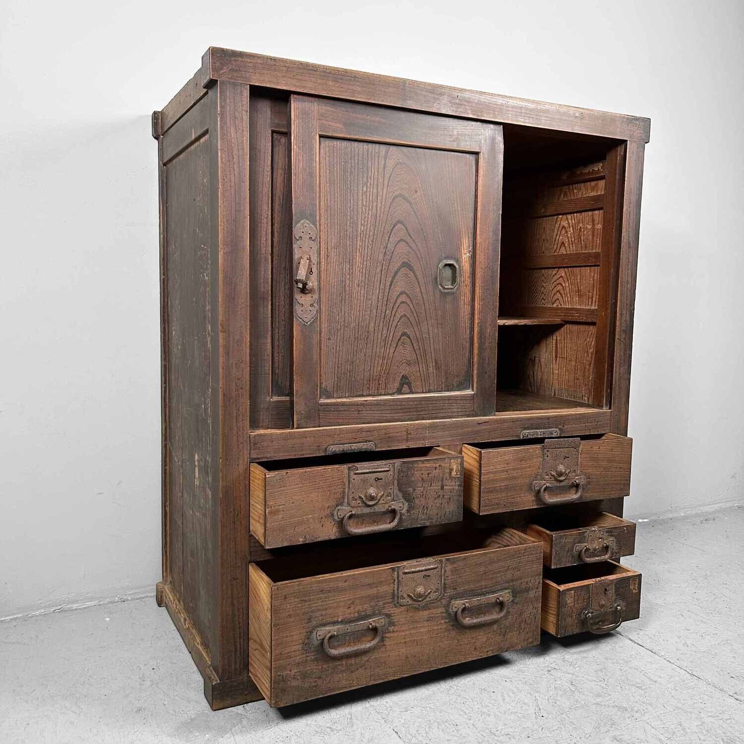 Wooden Store Cabinet Japan, Taishō Period.