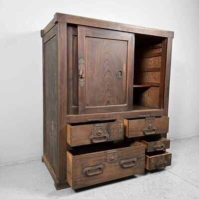 Wooden Store Cabinet Japan, Taishō Period.