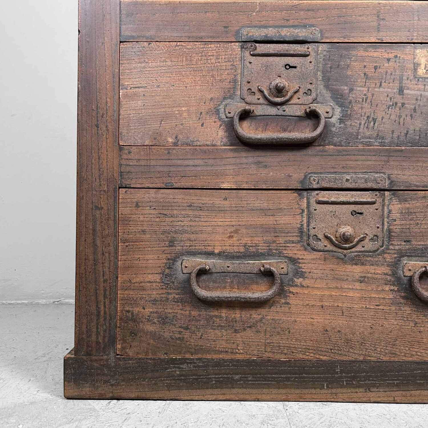 Wooden Store Cabinet Japan, Taishō Period.