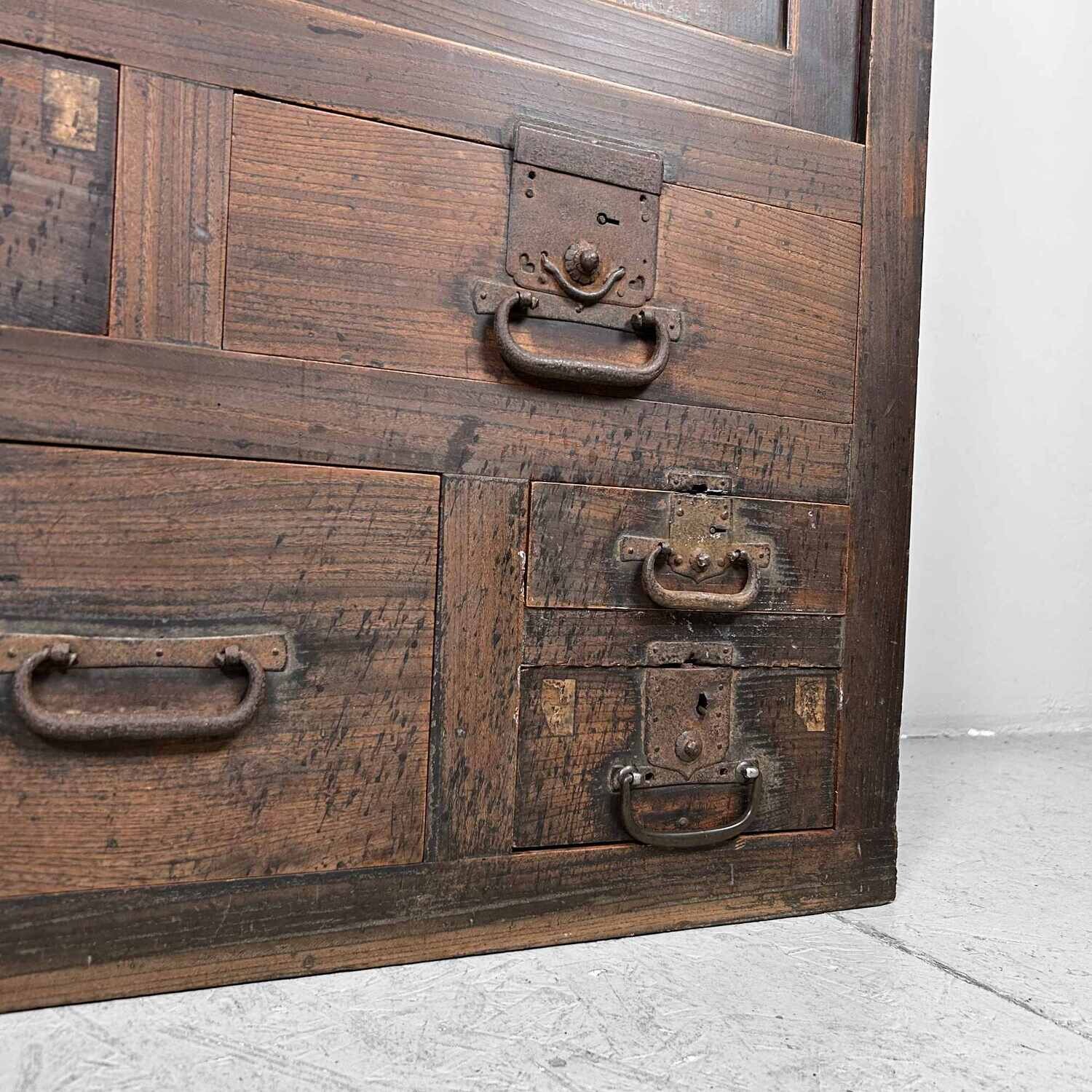 Wooden Store Cabinet Japan, Taishō Period.