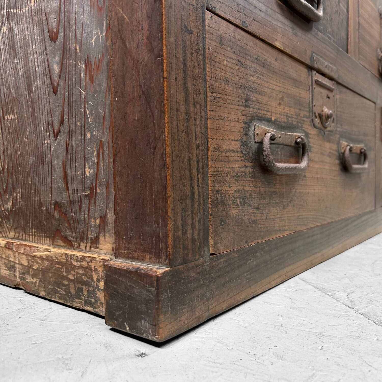 Wooden Store Cabinet Japan, Taishō Period.