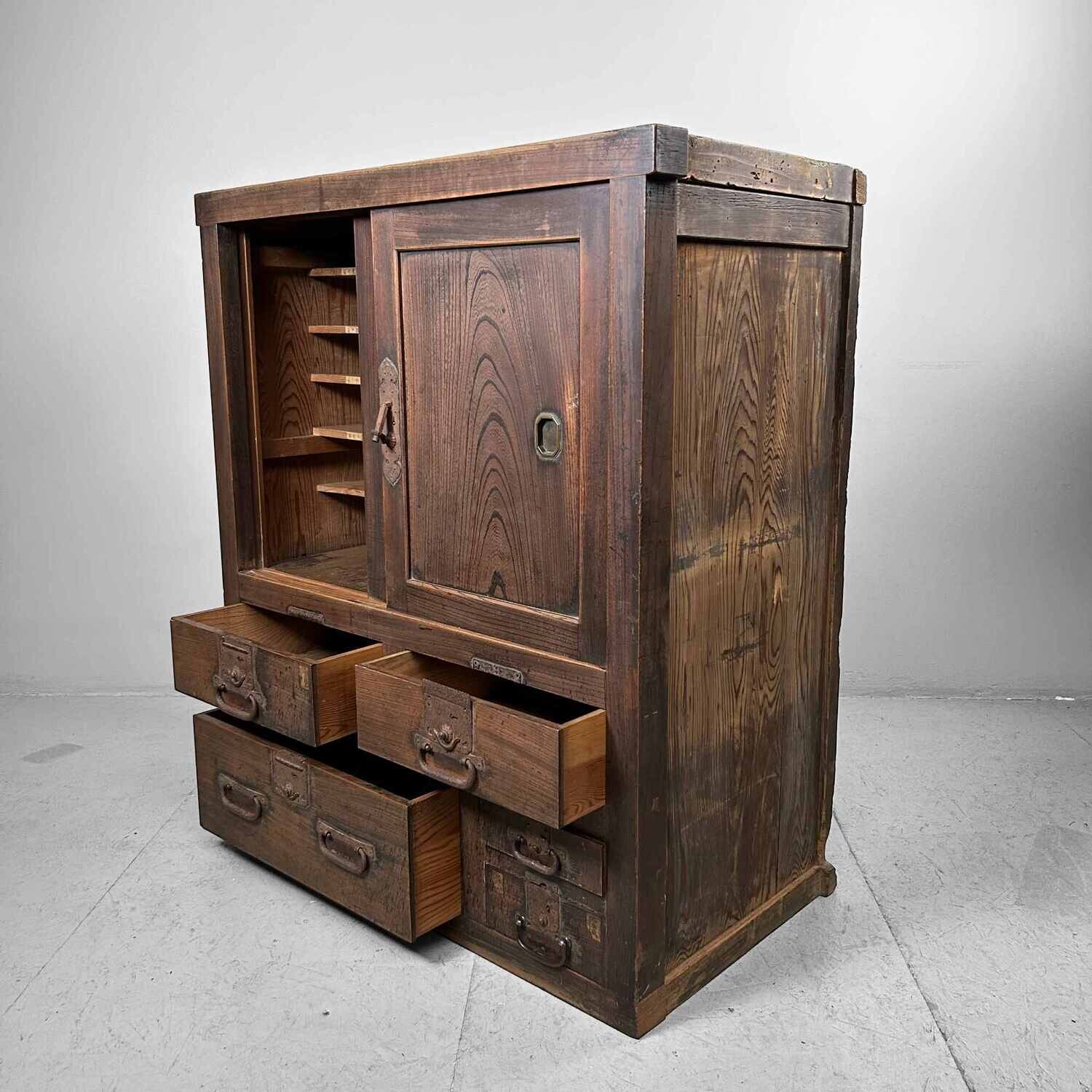 Wooden Store Cabinet Japan, Taishō Period.