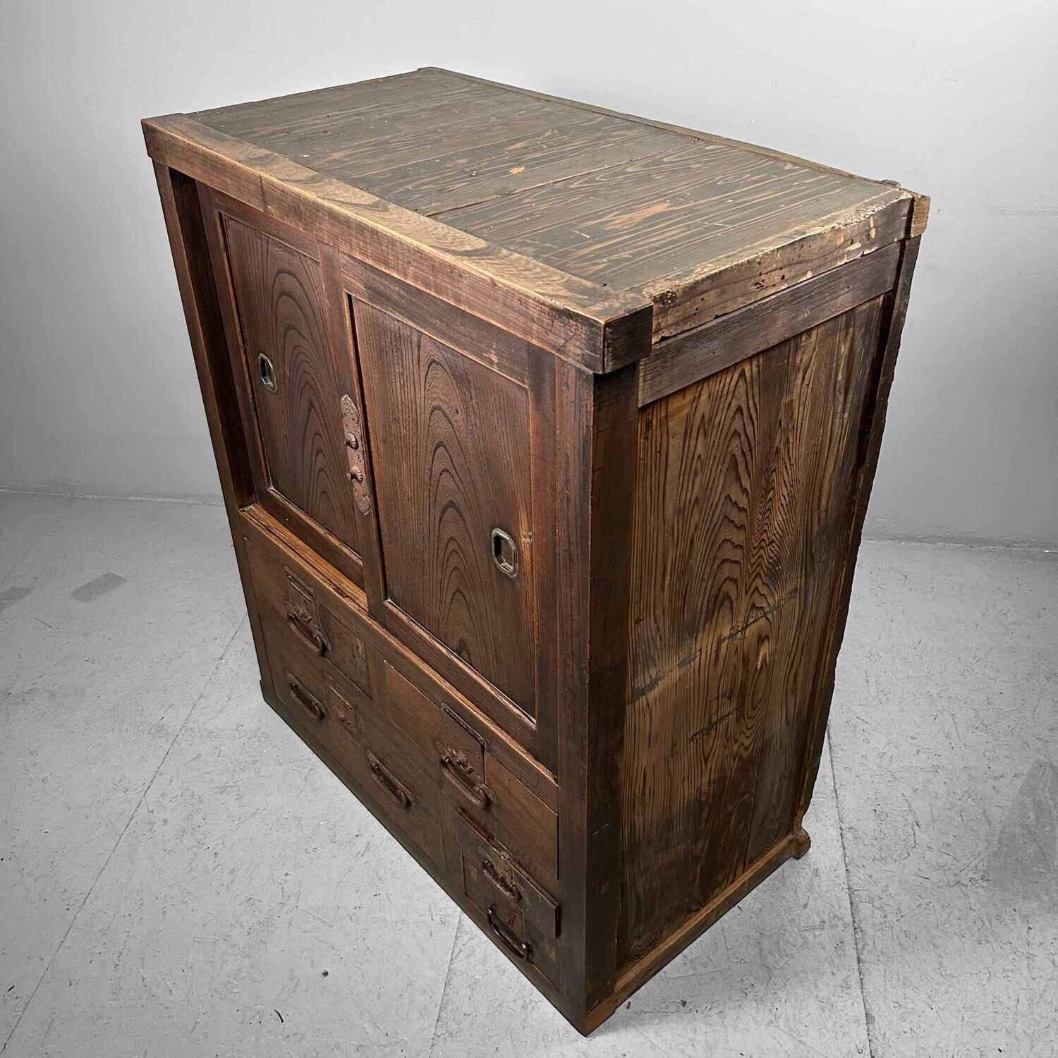 Wooden Store Cabinet Japan, Taishō Period.