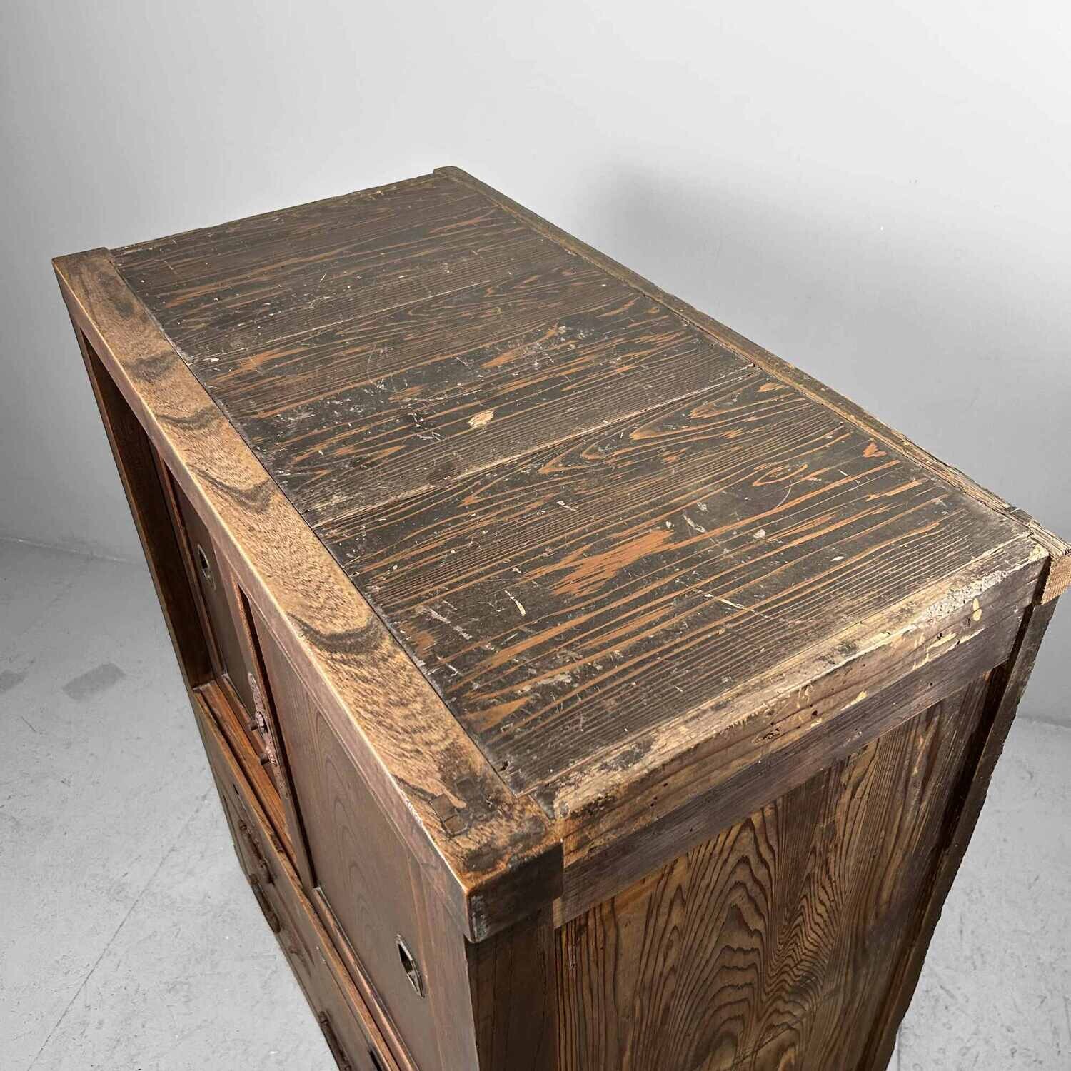 Wooden Store Cabinet Japan, Taishō Period.